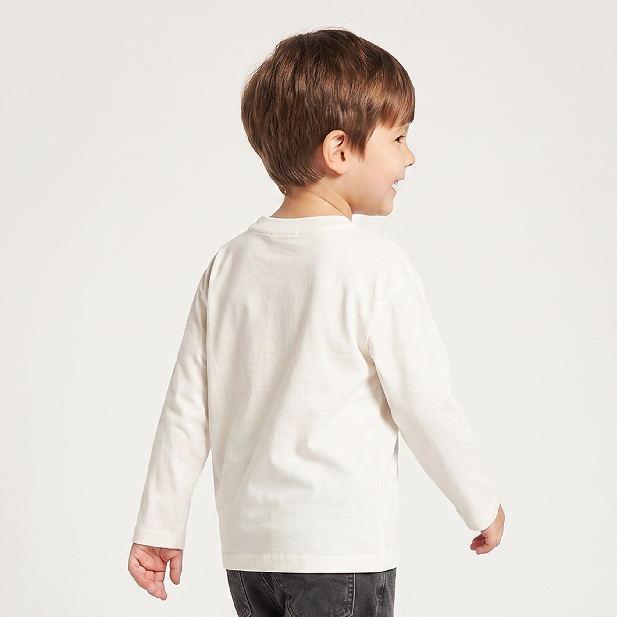 Crew Neck Long Sleeves T-shirt with Sonic Print-boys-clothing-tshirtsandpolos-image-3