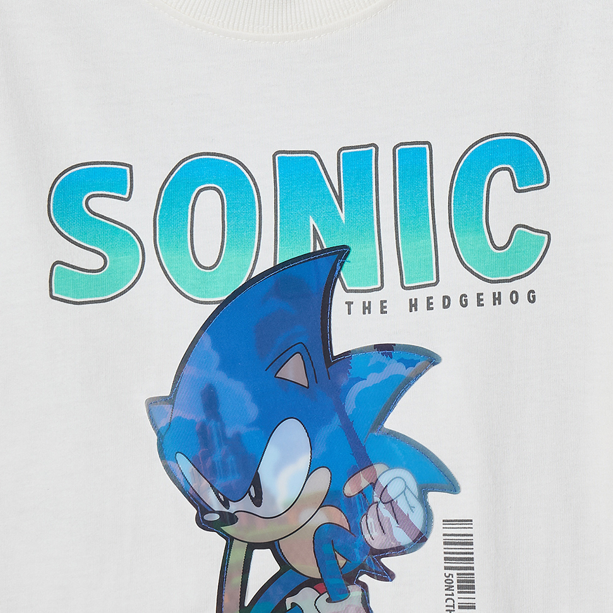 Crew Neck Long Sleeves T-shirt with Sonic Print-boys-clothing-tshirtsandpolos-image-5