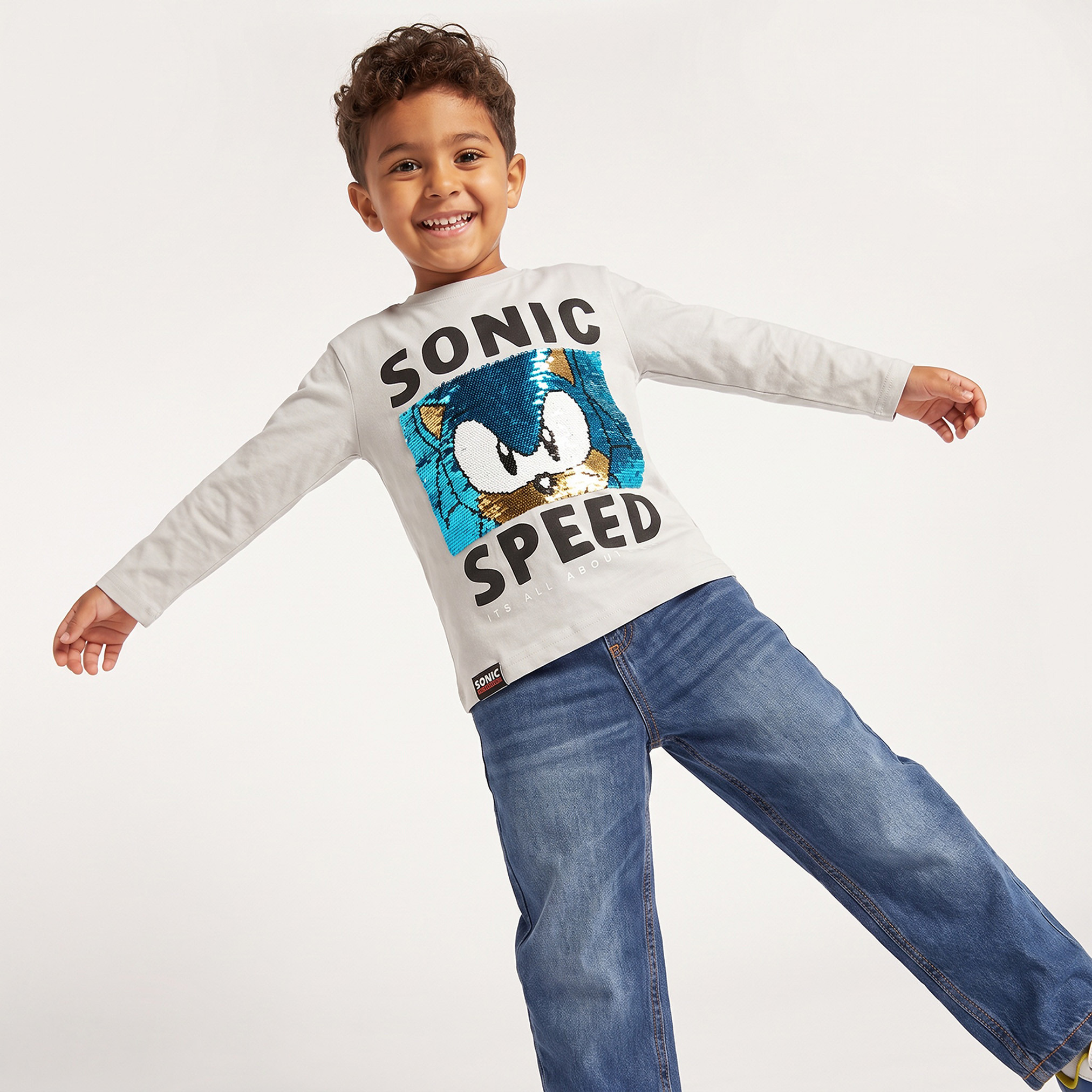 تيشيرت بياقة ضيقة وأكمام طويلة وتفاصيل ترتر-boys-clothing-tshirtsandpolos-image-4