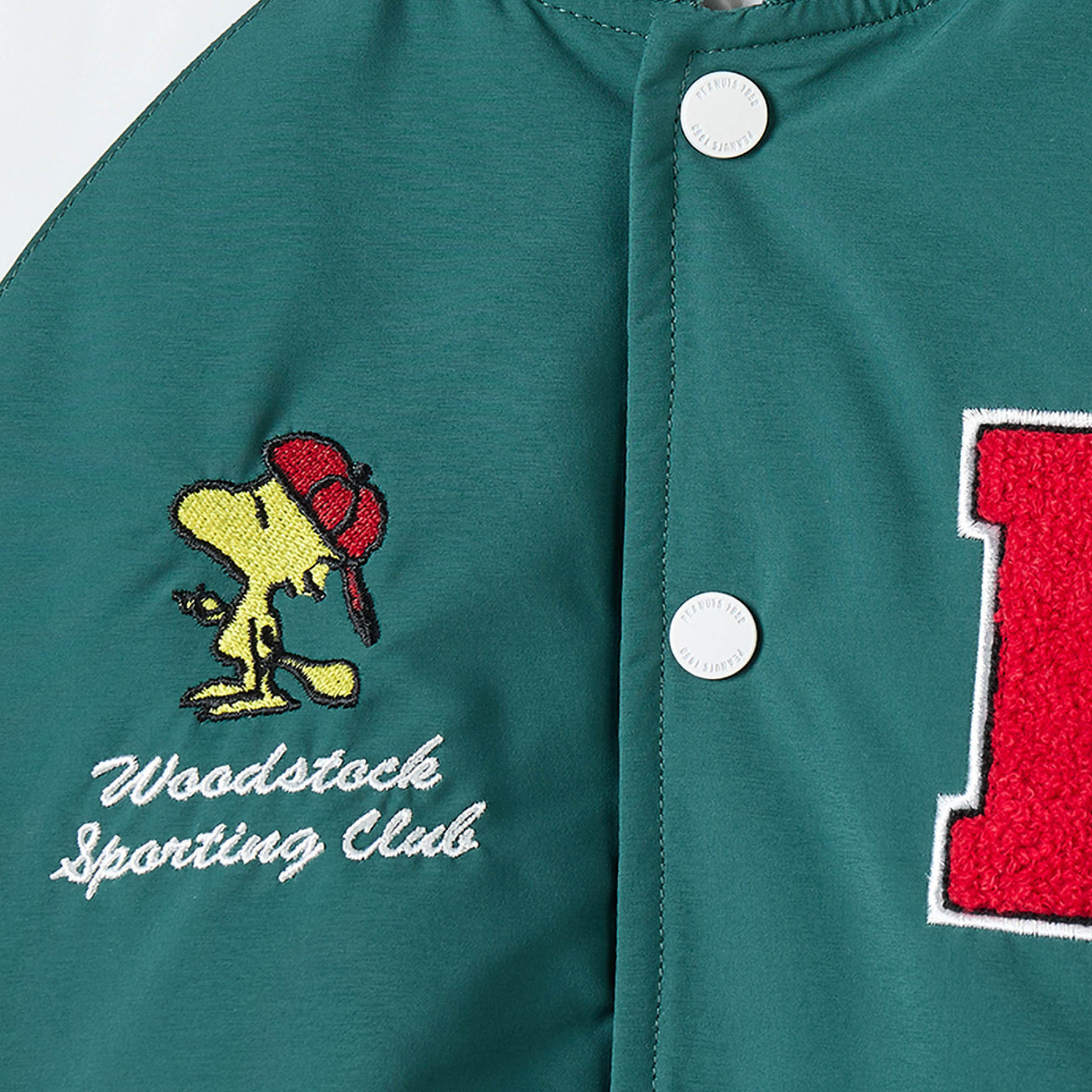 Collared Long Sleeves Bomber Jacket with Snoopy Embroidery-boys-clothing-jacketsandcoats-image-4