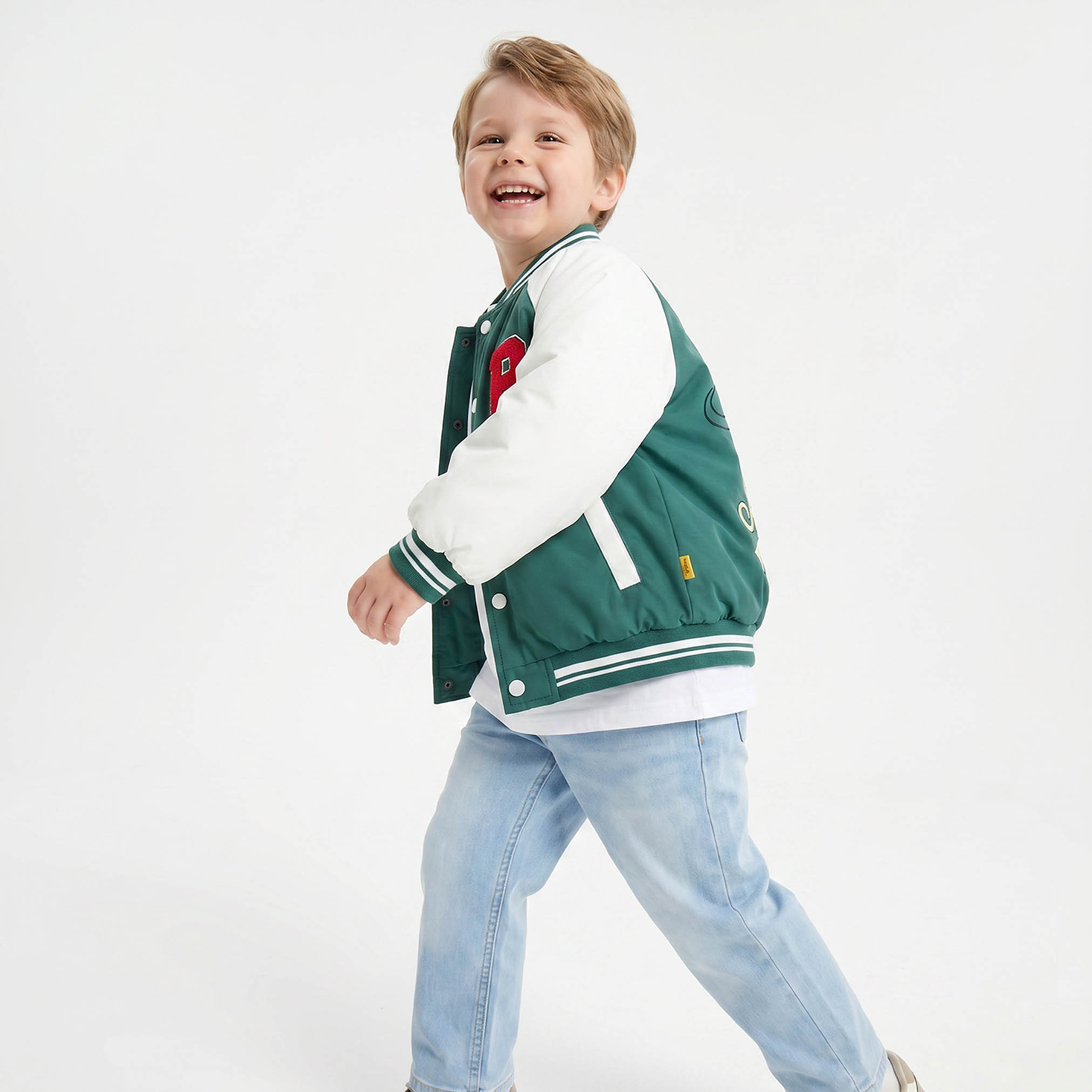 Collared Long Sleeves Bomber Jacket with Snoopy Embroidery-boys-clothing-jacketsandcoats-image-5