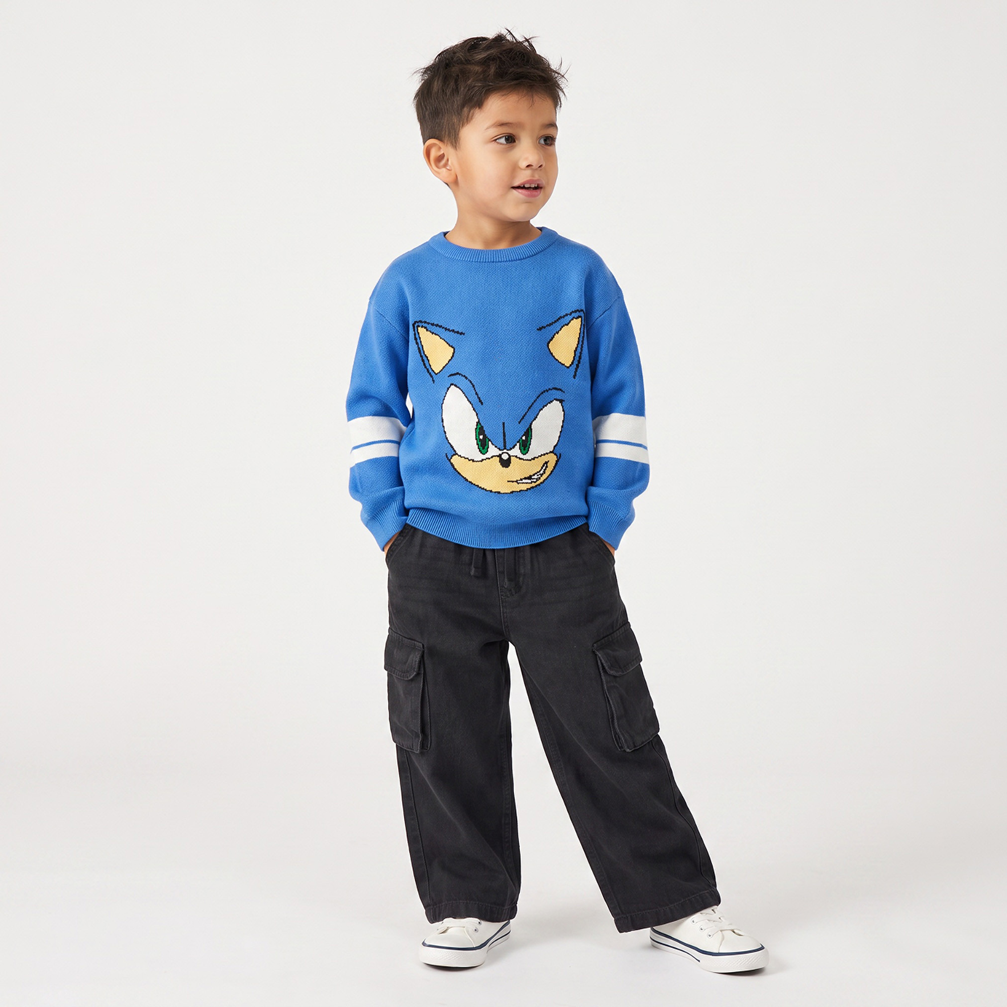 كنزة بأكمام طويلة وطبعات سونيك-baby-boys-clothing-winterwear-jumpersandcardigans-image-3