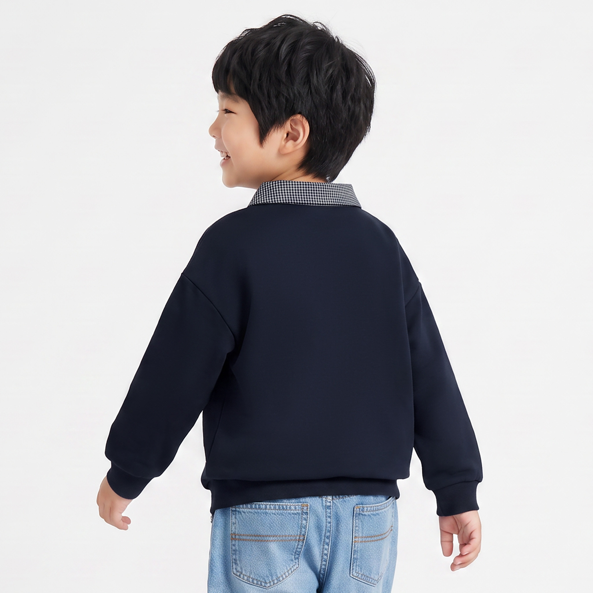 Snoopy Print Collared Sweatshirt with Long Sleeves-baby-boys-clothing-winterwear-sweatshirts-image-3