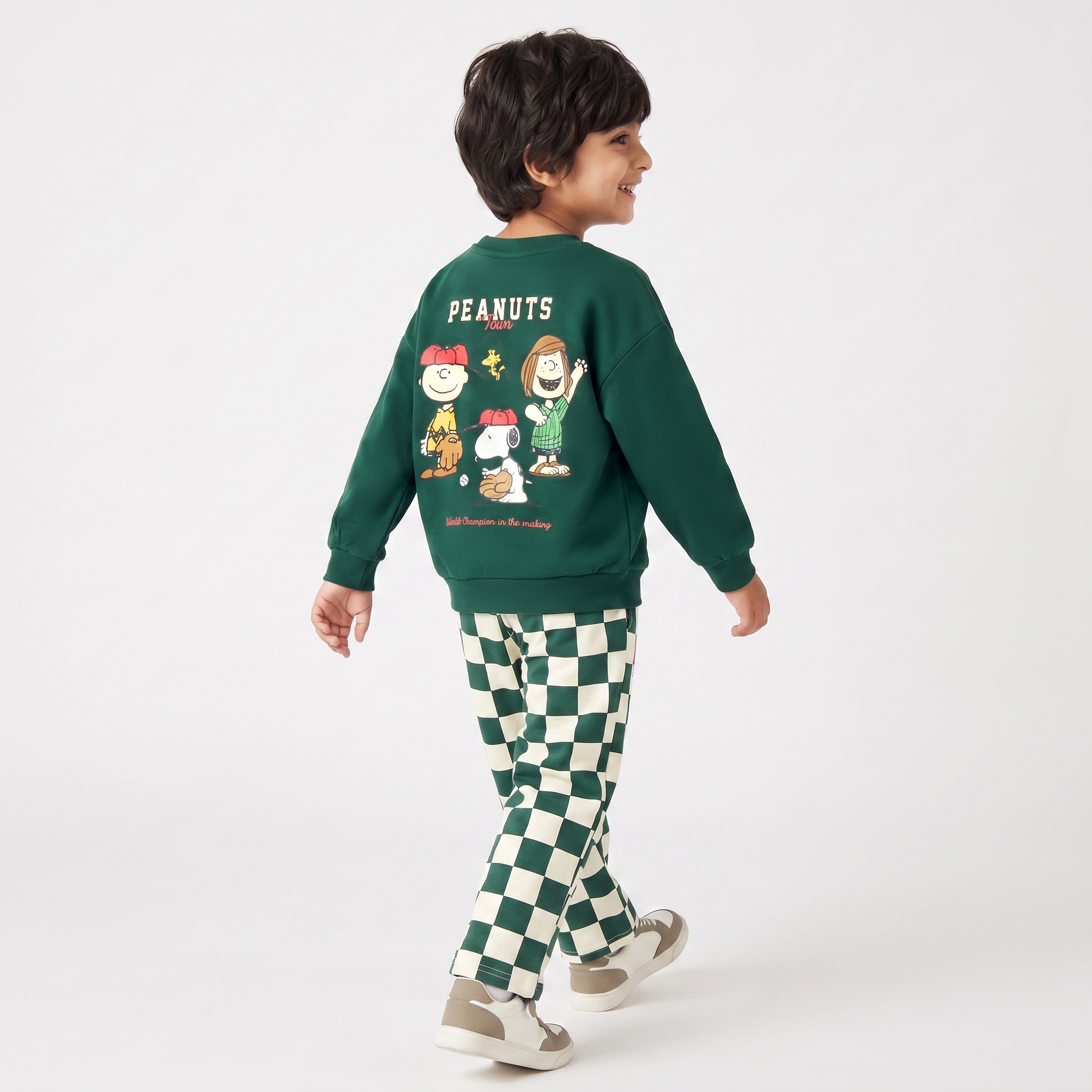 Crew Neck Long Sleeves Sweatshirt and Pants Set with Snoopy Print-boys-clothing-setsandcoords-image-4