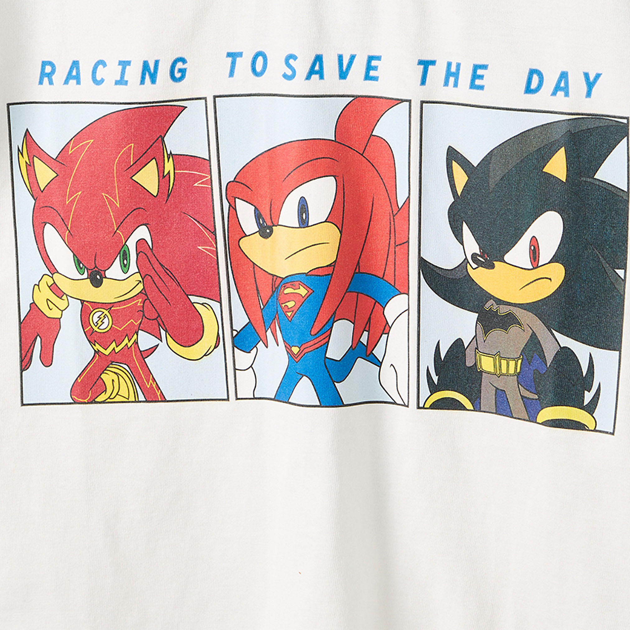 Crew Neck Short Sleeves T-shirt and Shorts Set with Sonic the Hedgehog Print-boys-clothing-setsandcoords-image-5