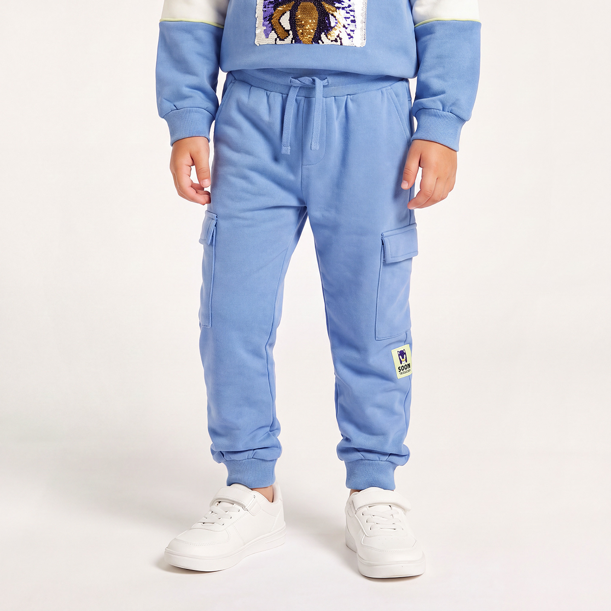 Hooded Long Sleeves Sweatshirt and Joggers Set with Sonic Print-boys-clothing-setsandcoords-image-4