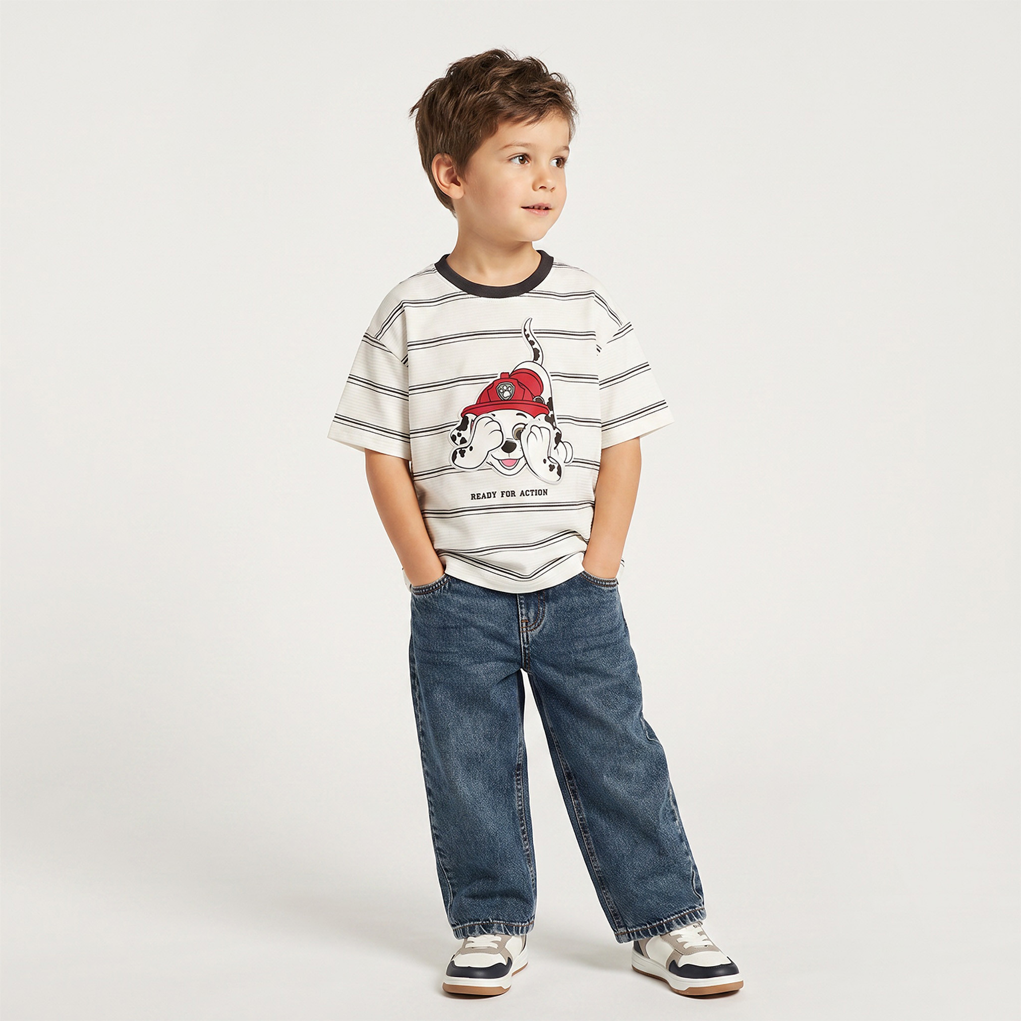 Crew Neck Short Sleeves T-shirt with Marshall Print-boys-clothing-tshirtsandpolos-image-2