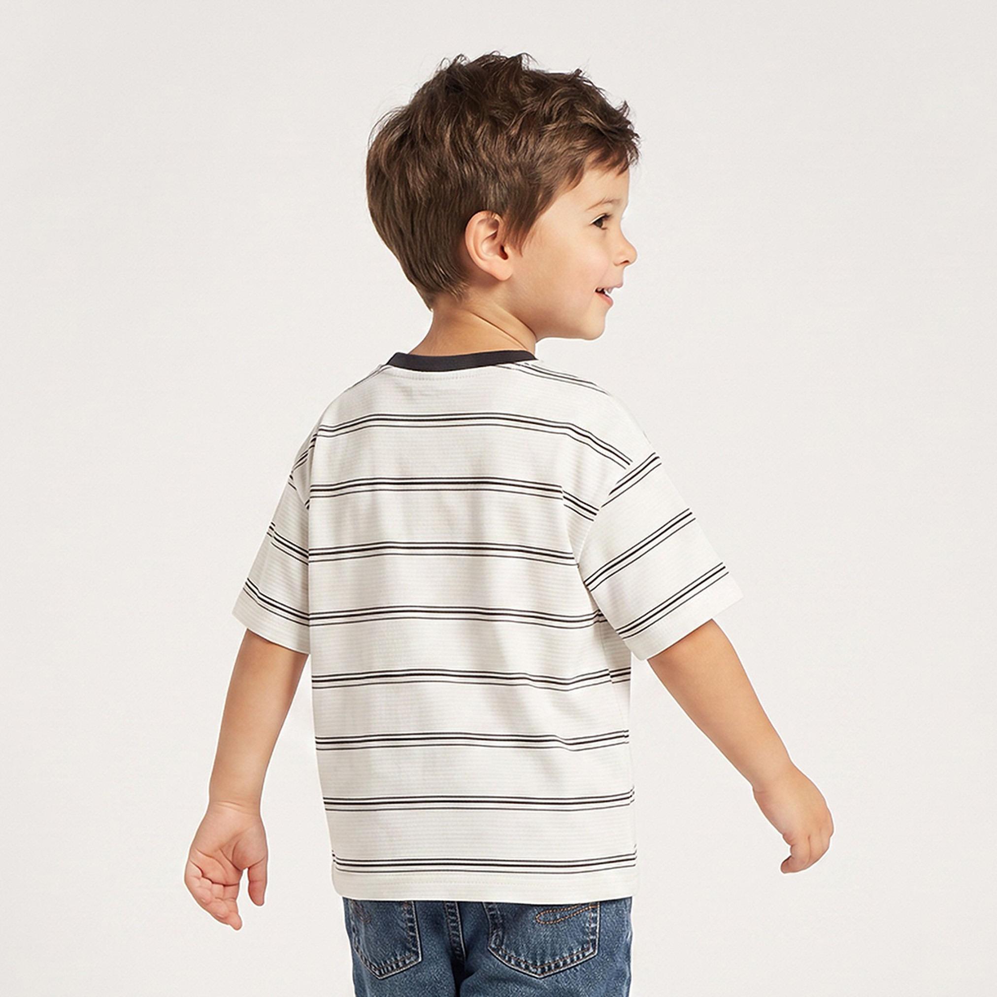 Crew Neck Short Sleeves T-shirt with Marshall Print-boys-clothing-tshirtsandpolos-image-3
