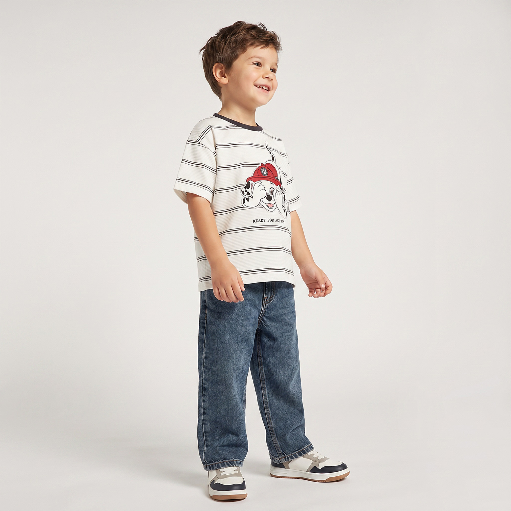 Crew Neck Short Sleeves T-shirt with Marshall Print-boys-clothing-tshirtsandpolos-image-5