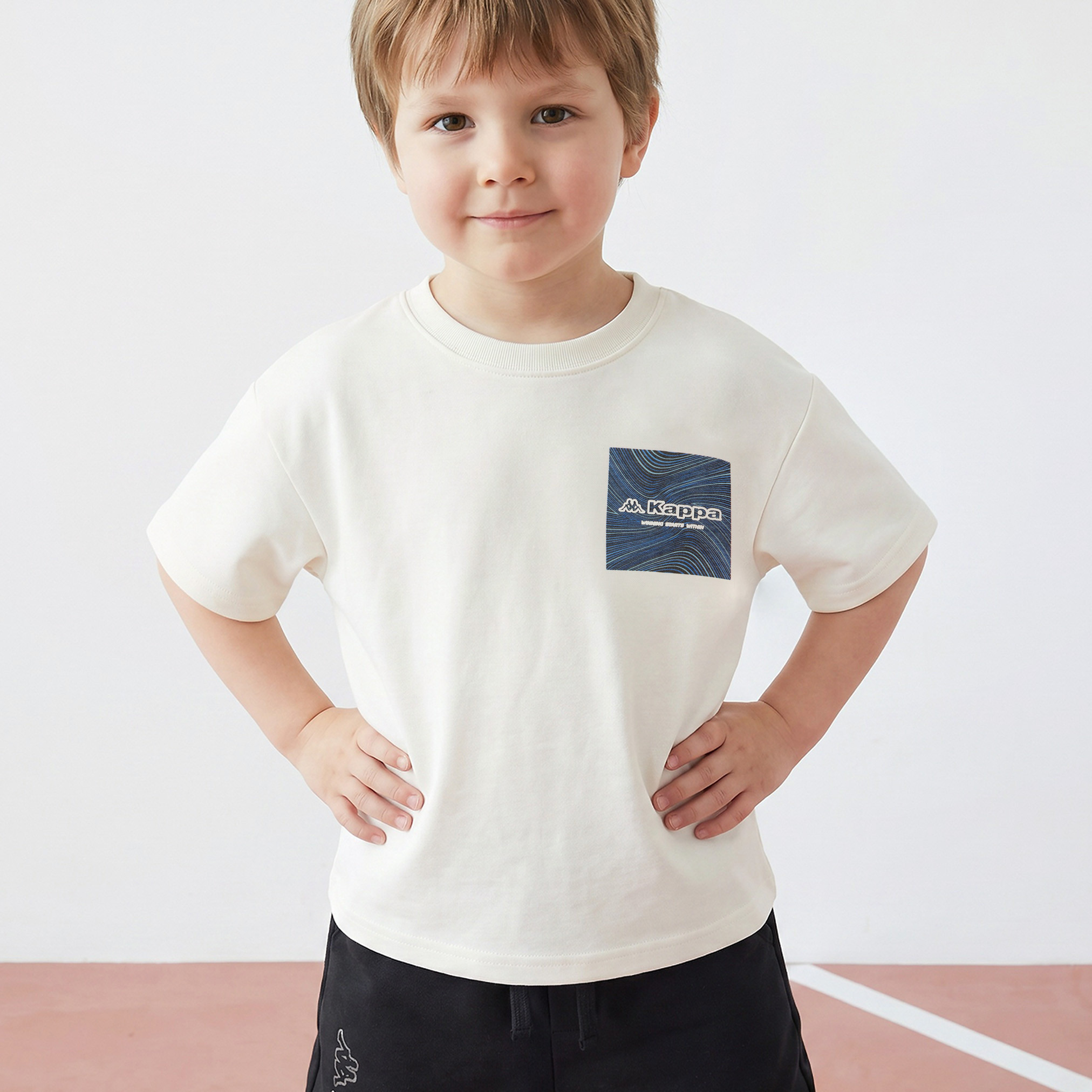 Kappa Crew Neck Short Sleeves T-shirt with Logo Print-boys-clothing-tshirtsandpolos-image-1