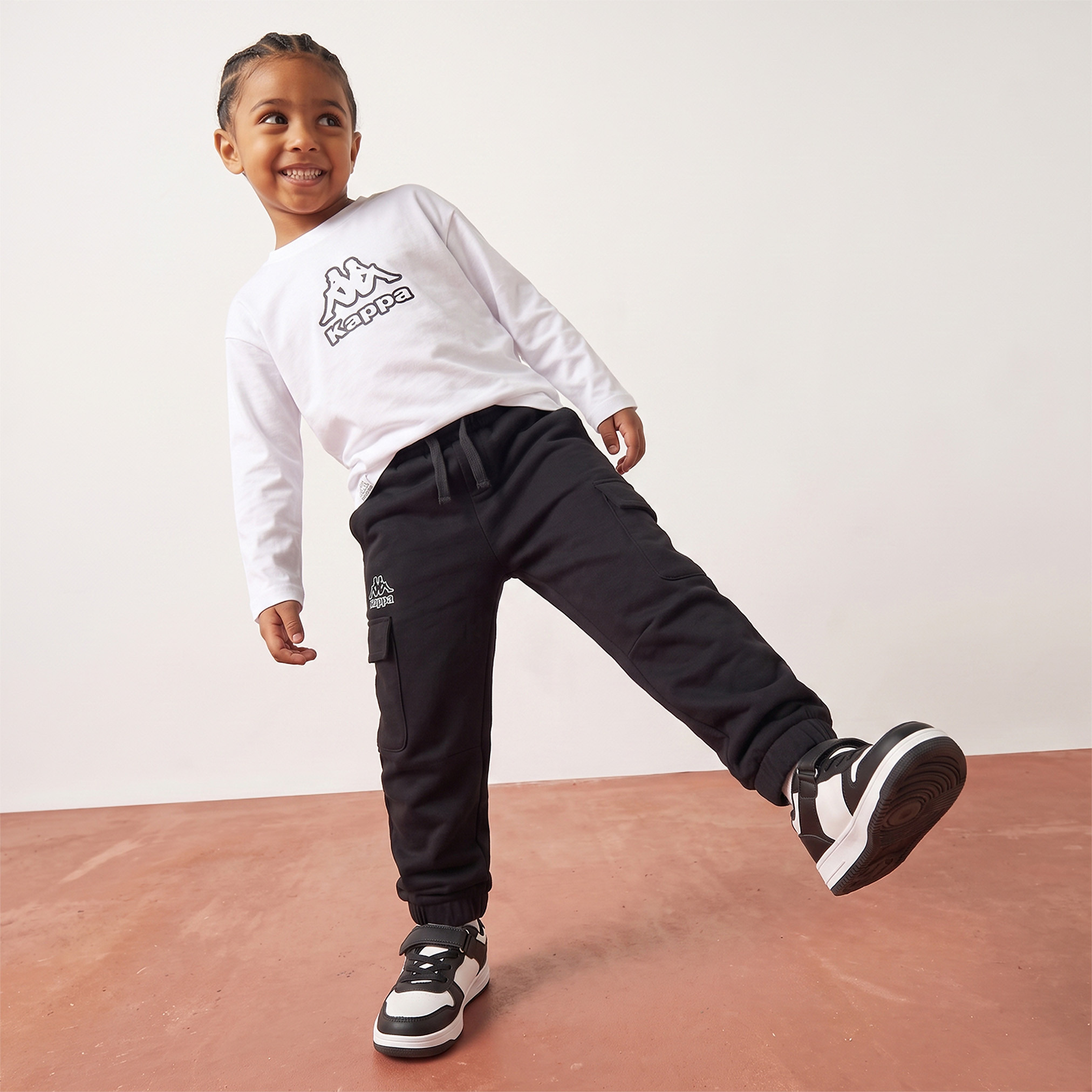 Kappa Crew Neck Long Sleeves T-shirt with Logo Print-boys-clothing-tshirtsandpolos-image-4