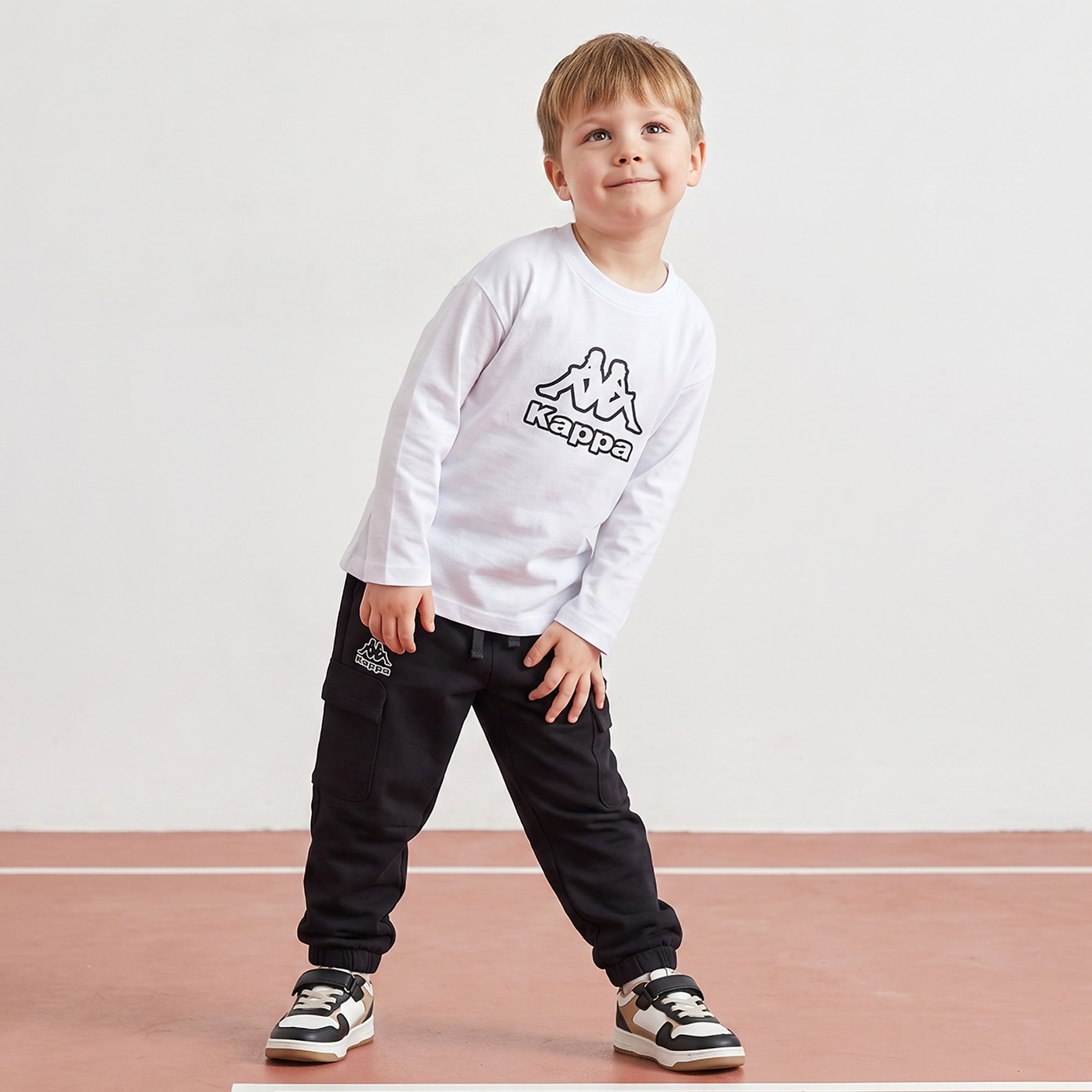 Kappa Drawstring Waist Cargo Joggers with Logo Print-boys-clothing-bottoms-joggersandtrackpants-image-4