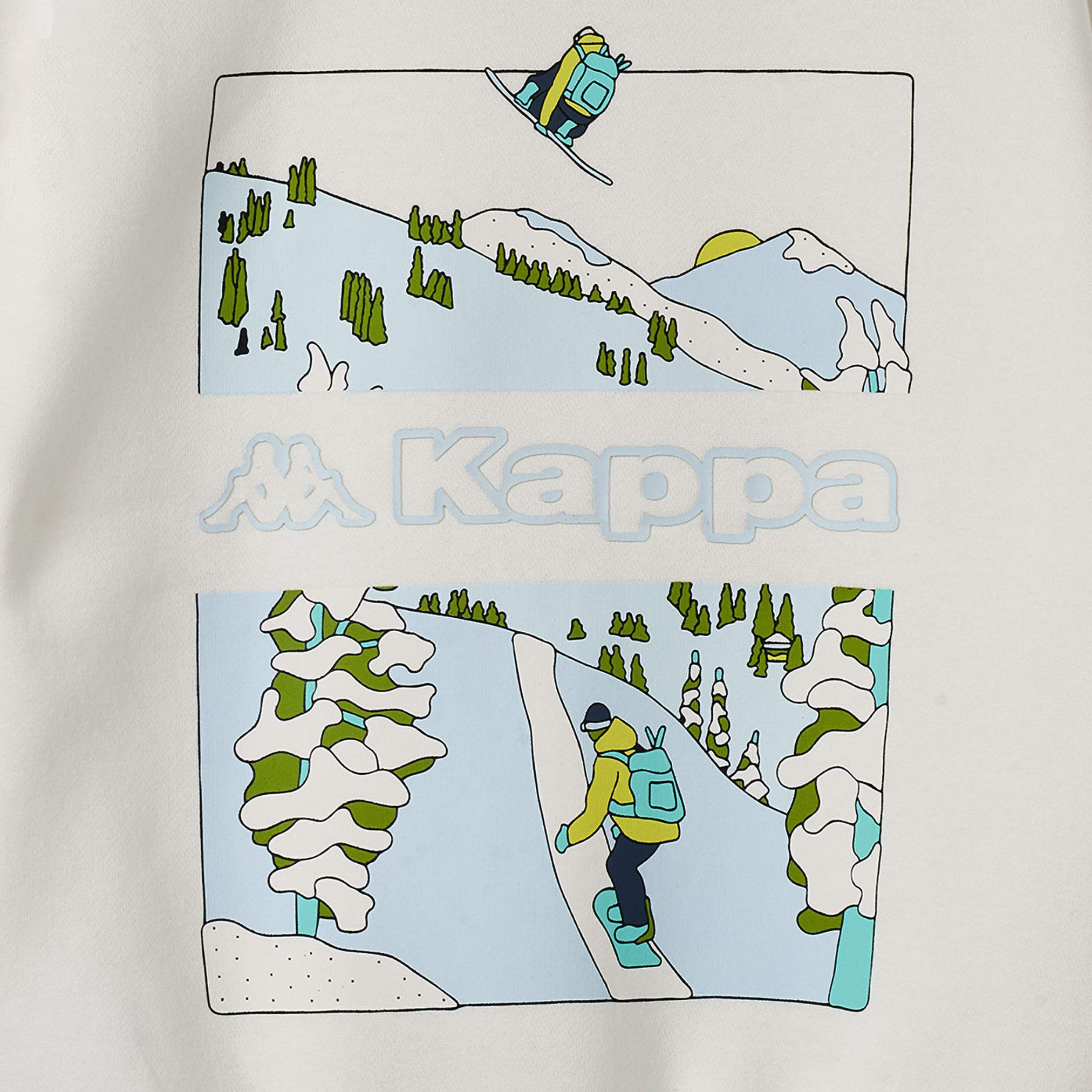 Kappa Mountain Print Sweatshirt with Long Sleeves-baby-boys-clothing-winterwear-sweatshirts-image-4