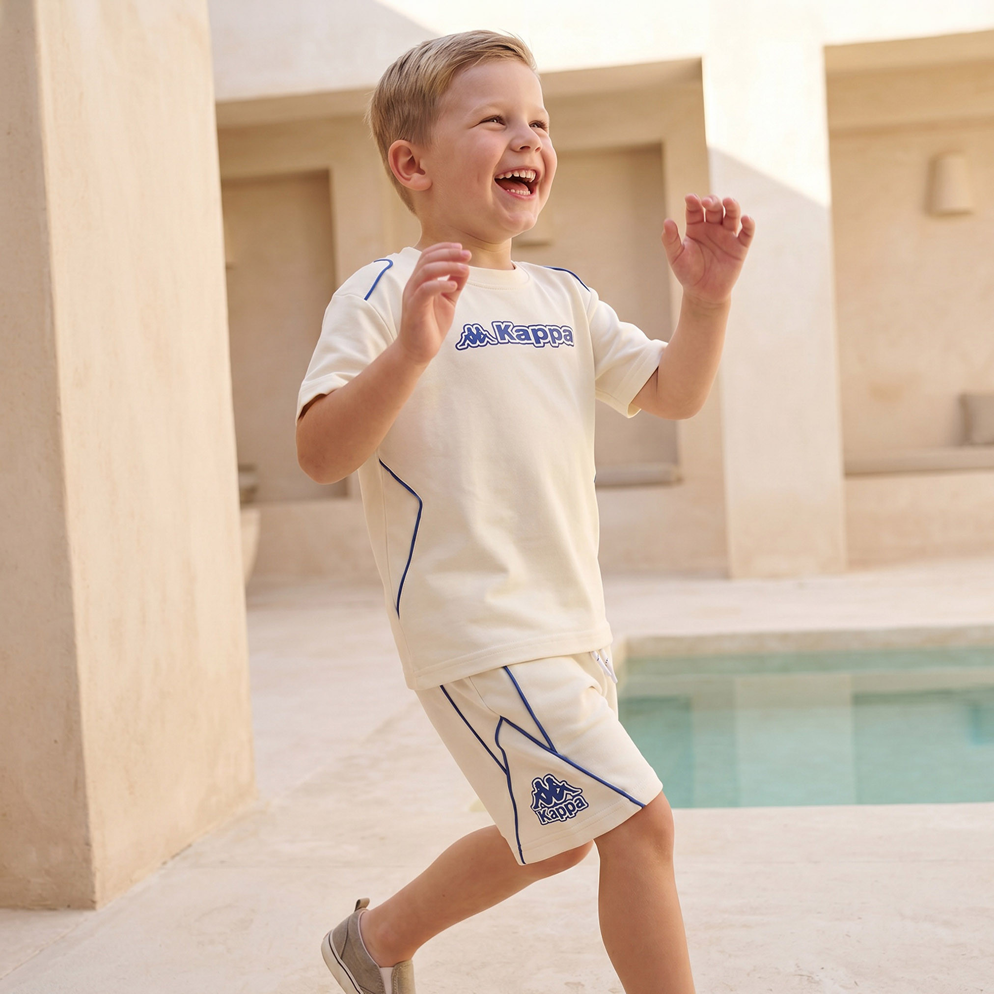 Kappa Crew Neck Short Sleeves T-shirt and Shorts Set with Logo Print-boys-clothing-setsandcoords-image-7