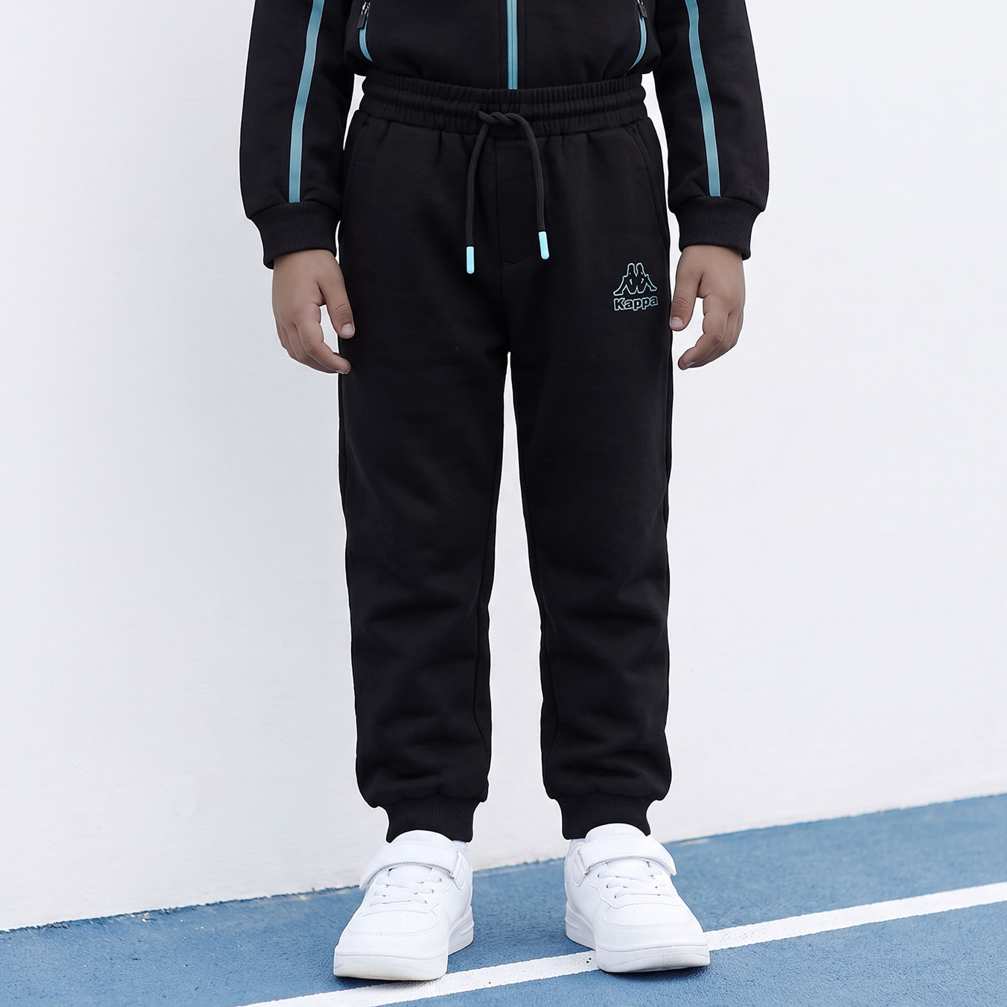 Kappa Hooded Long Sleeves Sweatshirt and Joggers Set with Piping Design-boys-clothing-setsandcoords-image-4