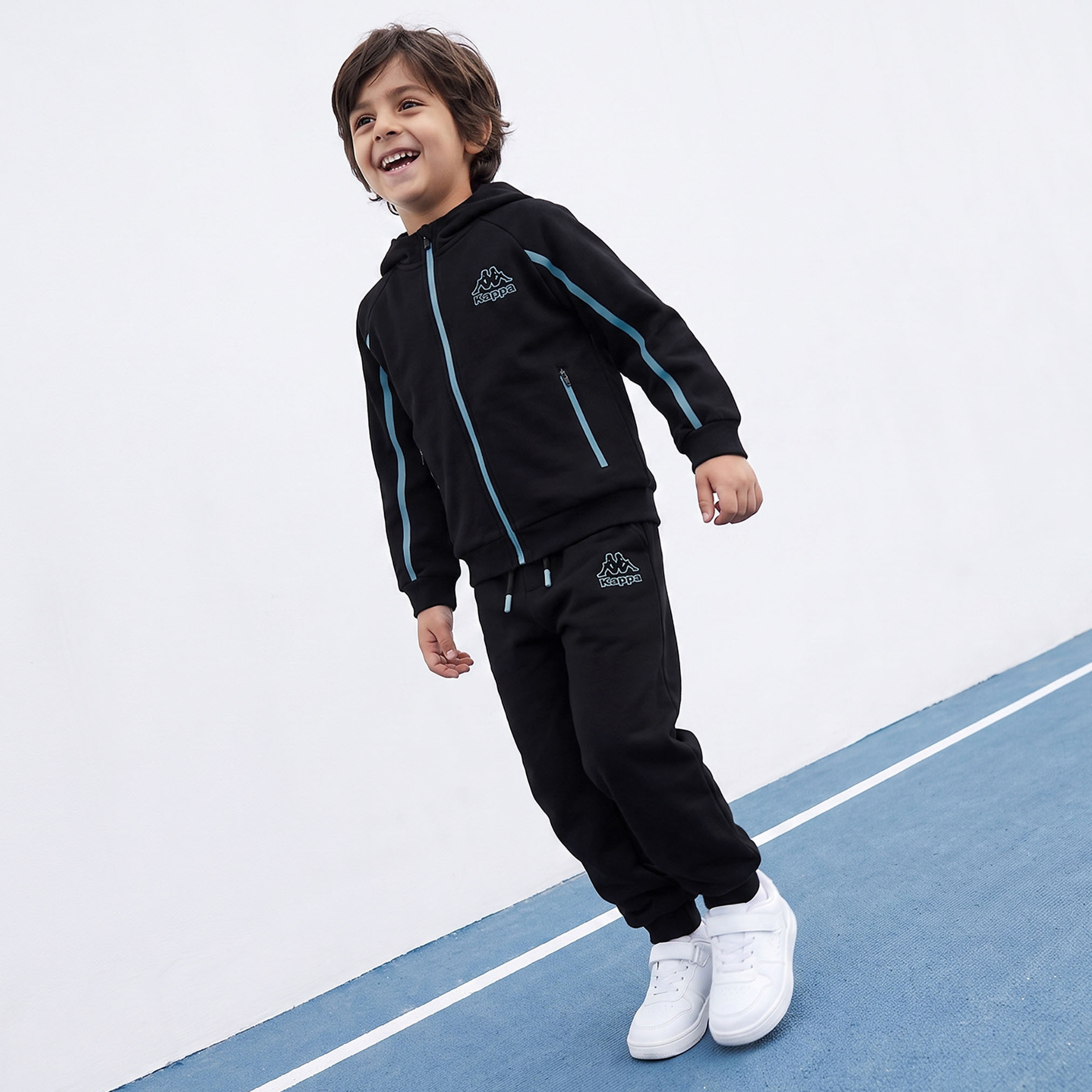 Kappa Hooded Long Sleeves Sweatshirt and Joggers Set with Piping Design-boys-clothing-setsandcoords-image-5