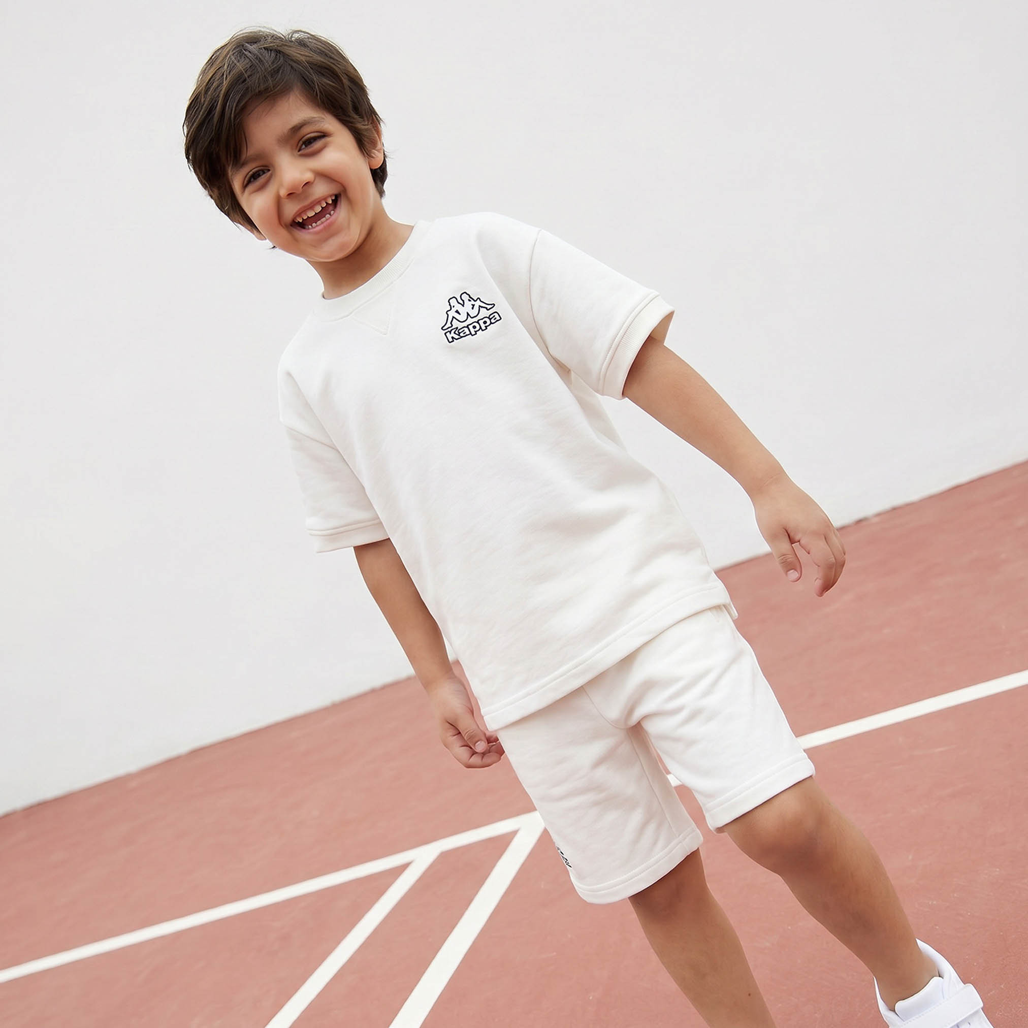 Kappa Crew Neck Short Sleeves T-shirt and Shorts Set with Drawstring Closure-boys-clothing-setsandcoords-image-5