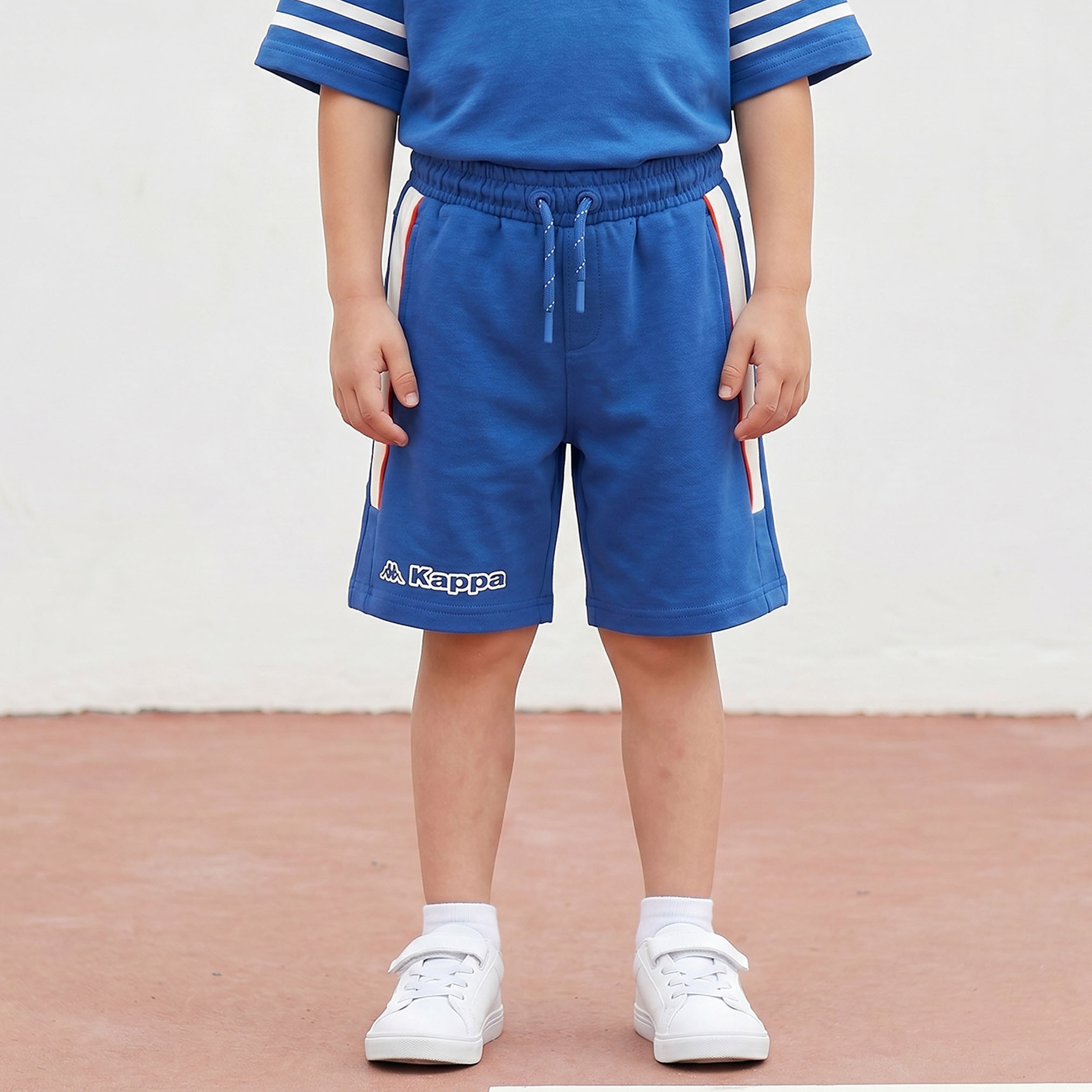 Kappa Crew Neck Short Sleeves T-shirt and Shorts Set with Logo Print-boys-clothing-setsandcoords-image-3