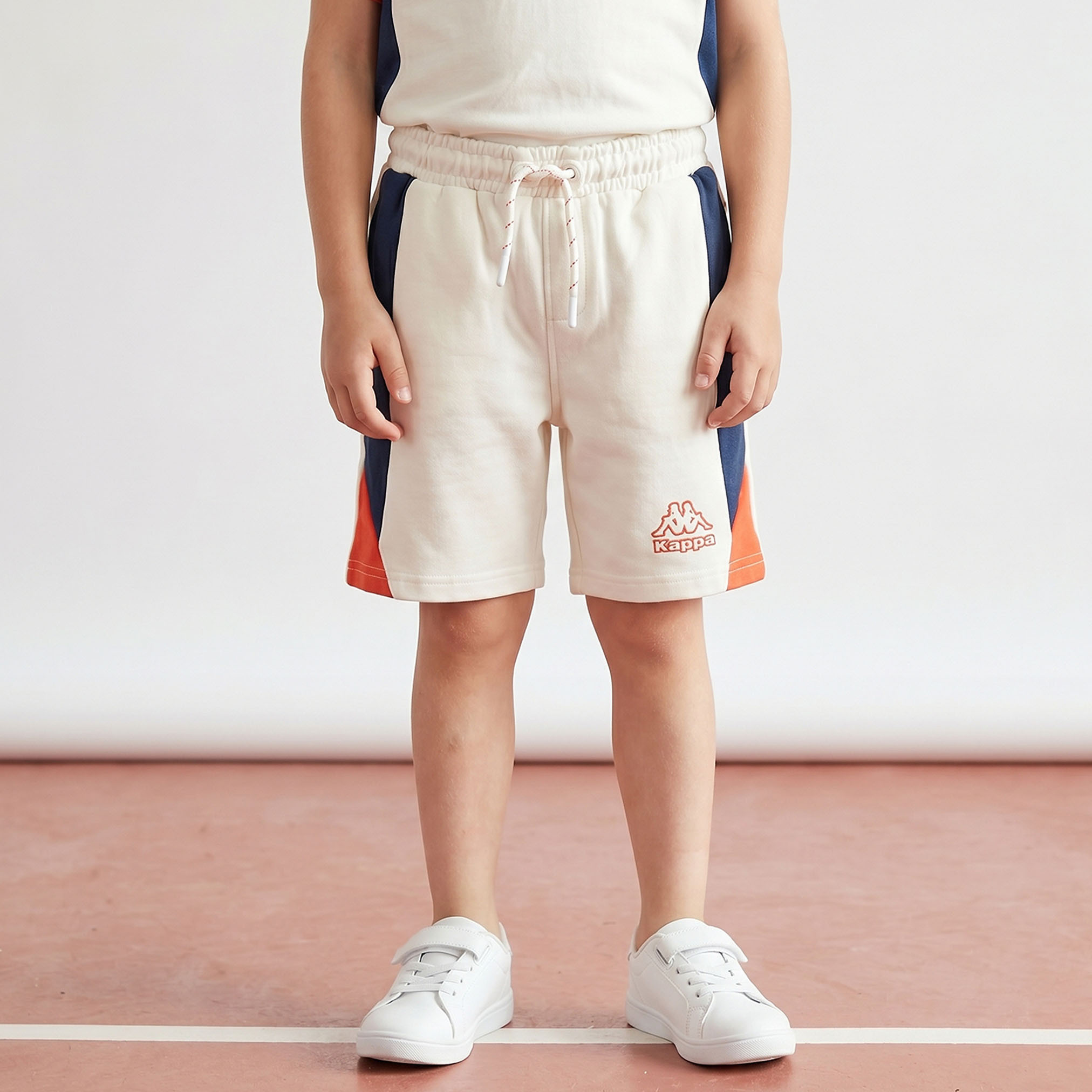 Kappa Crew Neck Short Sleeves T-shirt and Shorts Set with Logo Print-boys-clothing-setsandcoords-image-3
