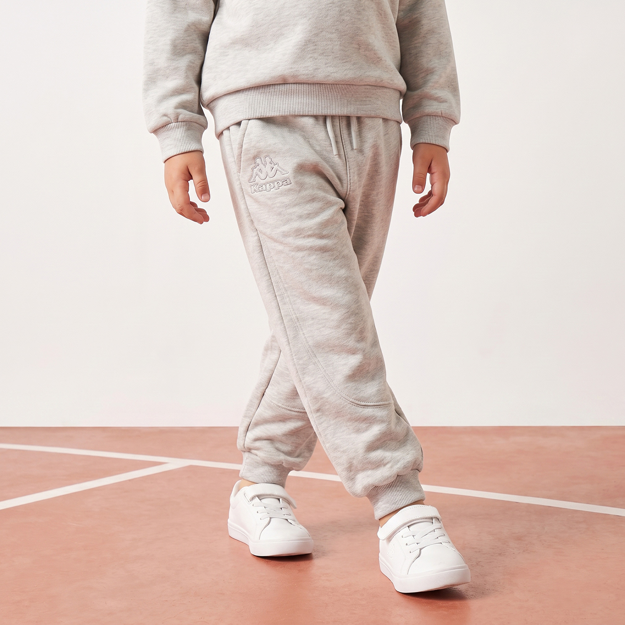 Kappa Crew Neck Long Sleeves Sweatshirt and Joggers Set with Logo Print-boys-clothing-setsandcoords-image-3