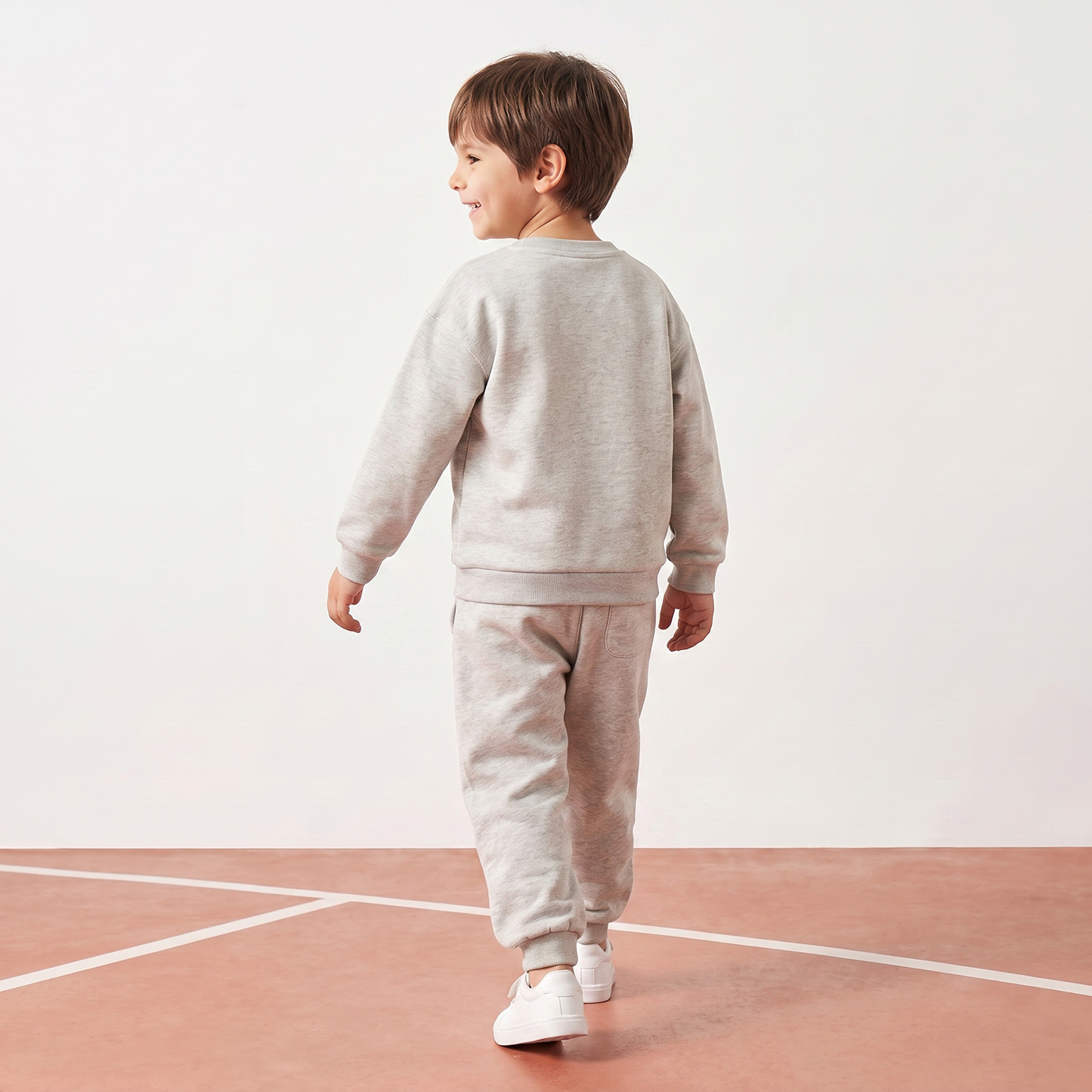 Kappa Crew Neck Long Sleeves Sweatshirt and Joggers Set with Logo Print-boys-clothing-setsandcoords-image-4