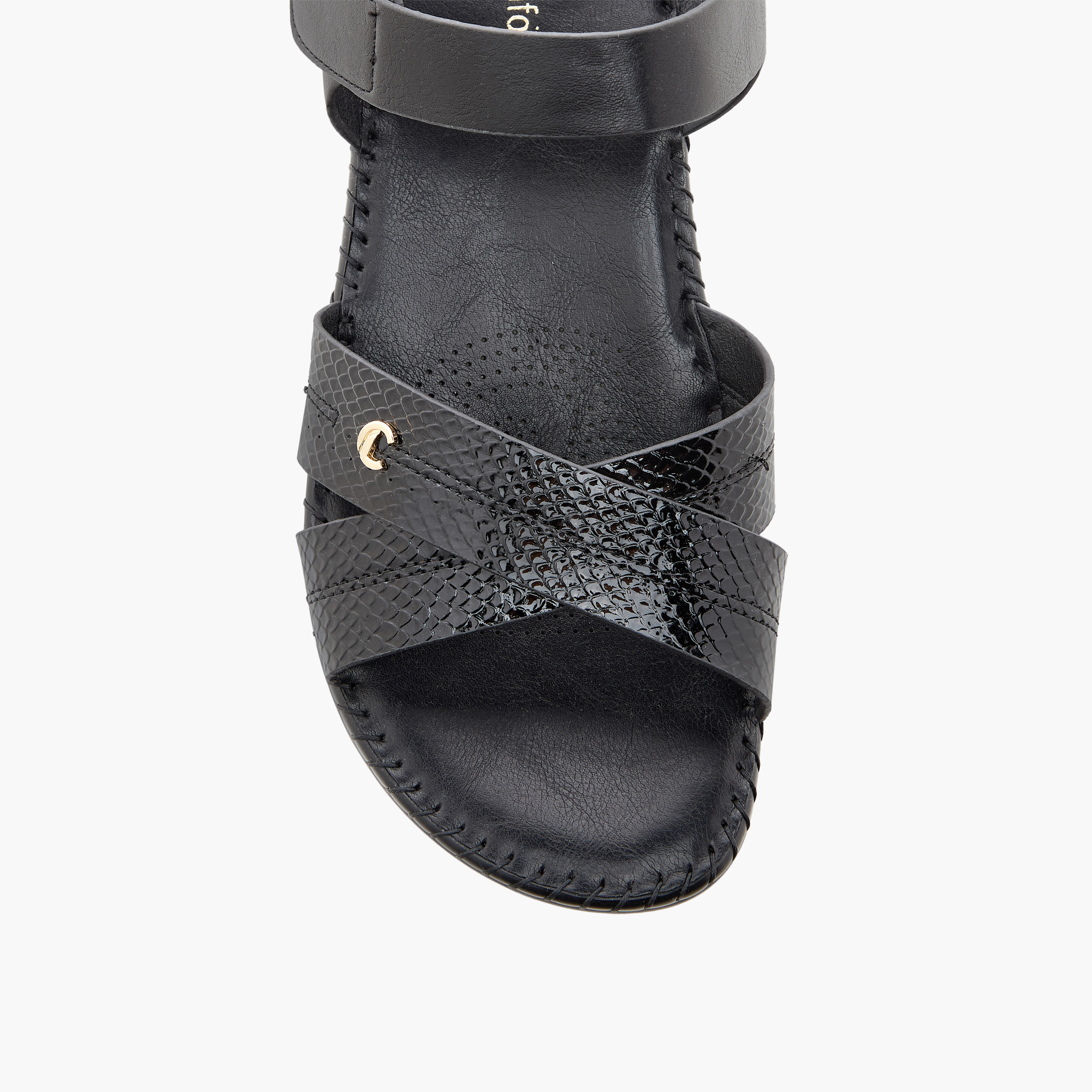 Le Confort Cross Strap Sandals with Hook and Loop Closure-women-shoes-sandals-heeled-image-4