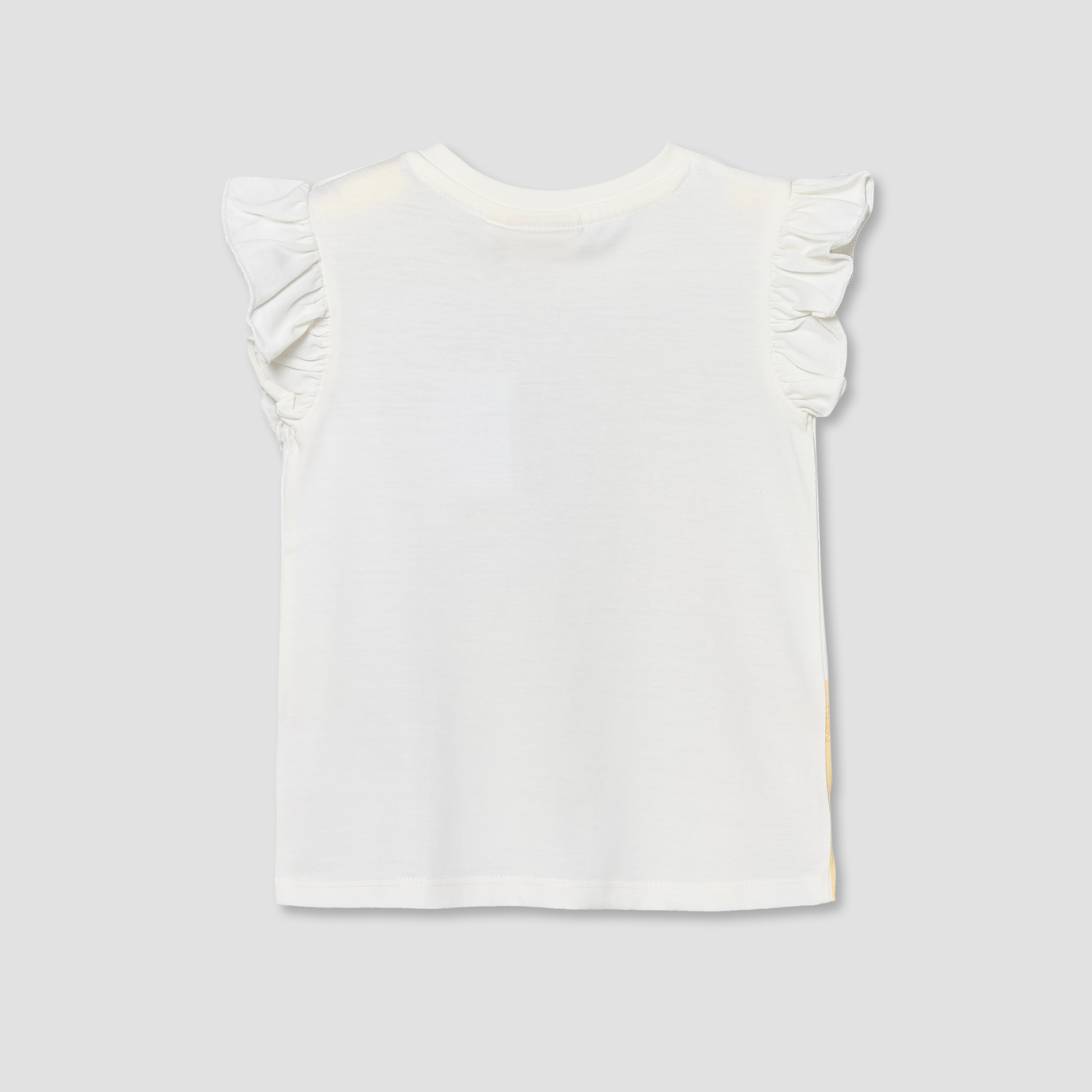 Juniors Crew Neck Short Sleeves T-shirt with Graphic Print-baby-girls-clothing-tshirts-image-3