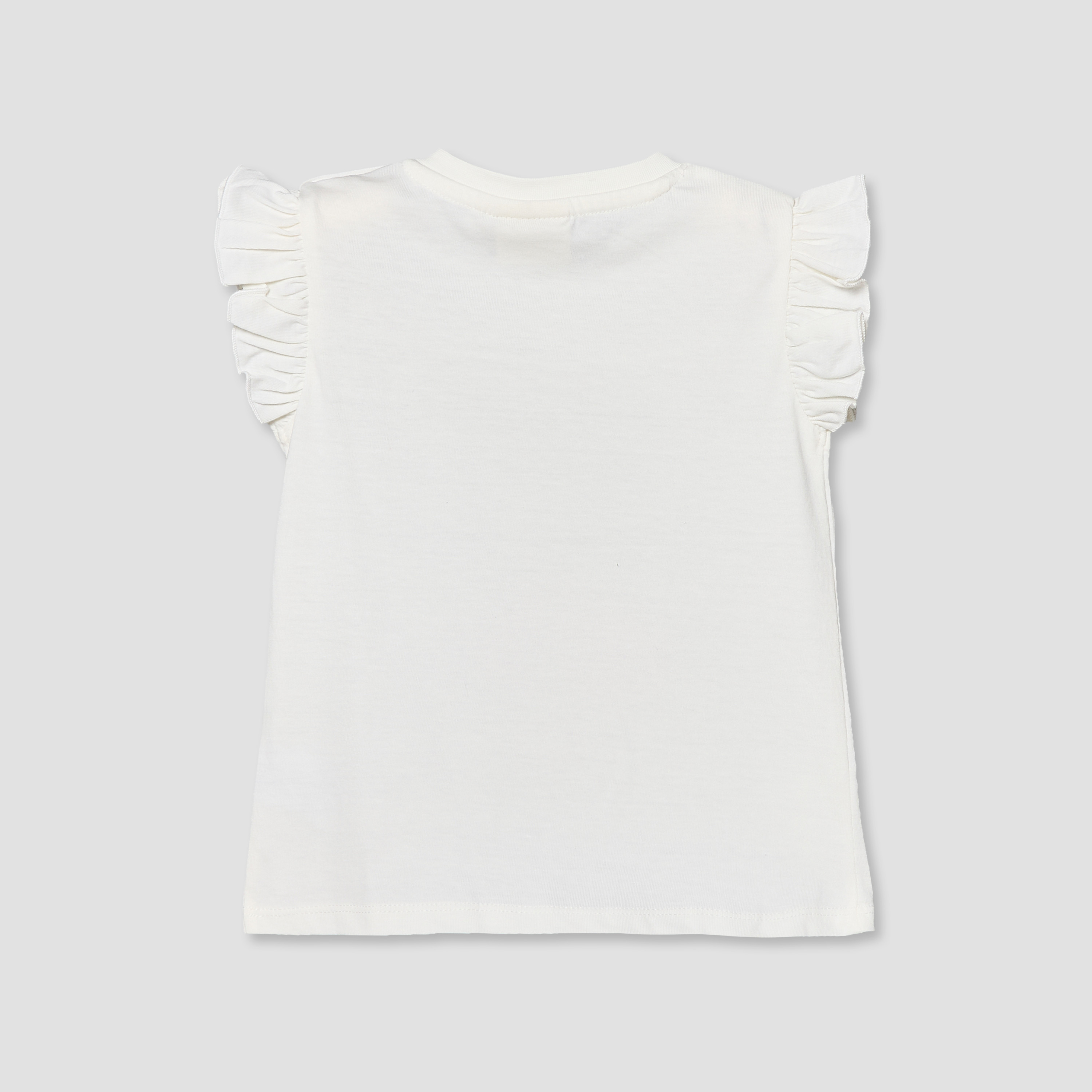 تيشيرت بياقة مستديرة وأكمام قصيرة وطبعات فراشة من جونيورز-baby-girls-clothing-tshirts-image-2