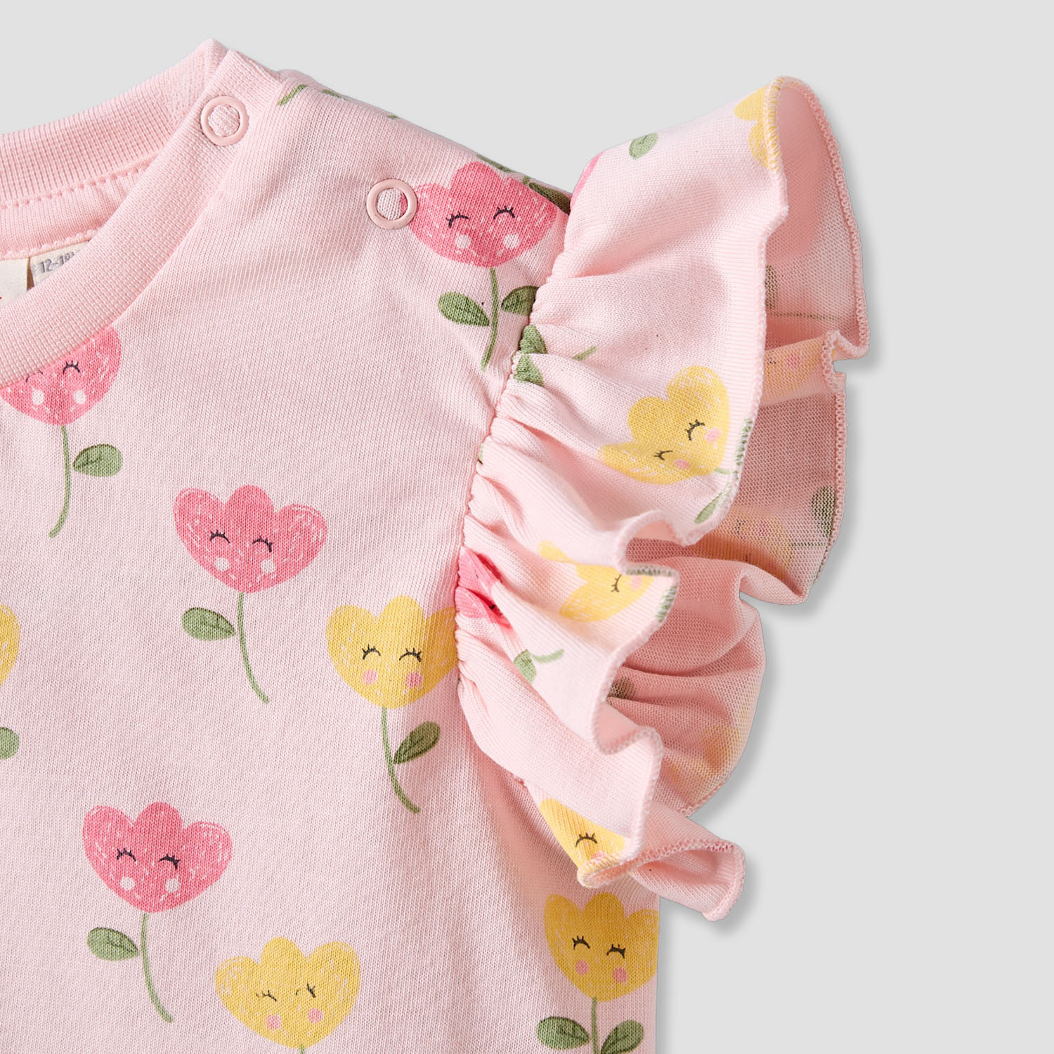Juniors Round Neck Short Sleeves T-shirt with Print-baby-girls-clothing-tshirts-image-4