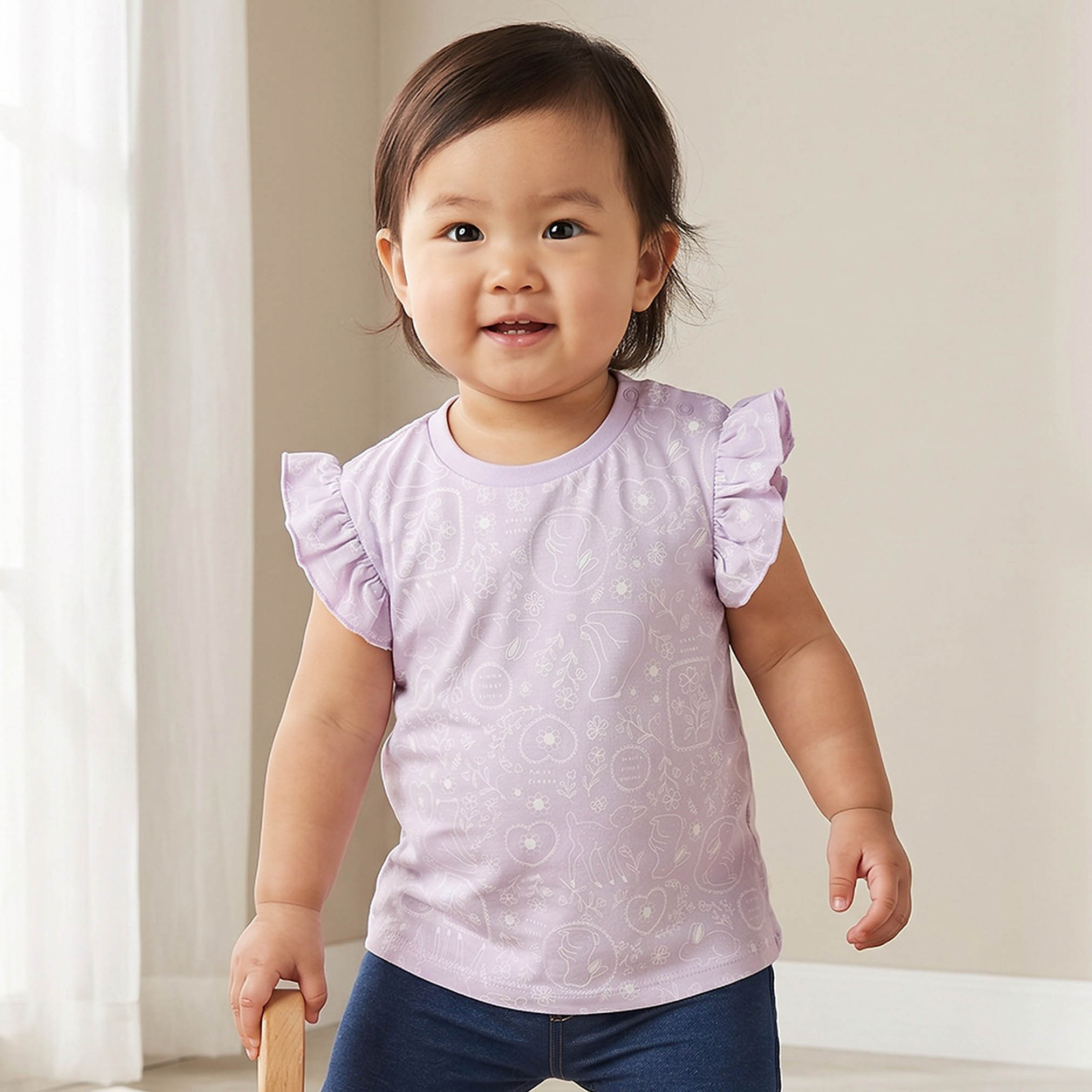 تيشيرتات بياقة مستديرة وأكمام قصيرة وطبعات متنوعة من جونيورز - عبوة 3 قطع-baby-girls-clothing-tshirts-image-2