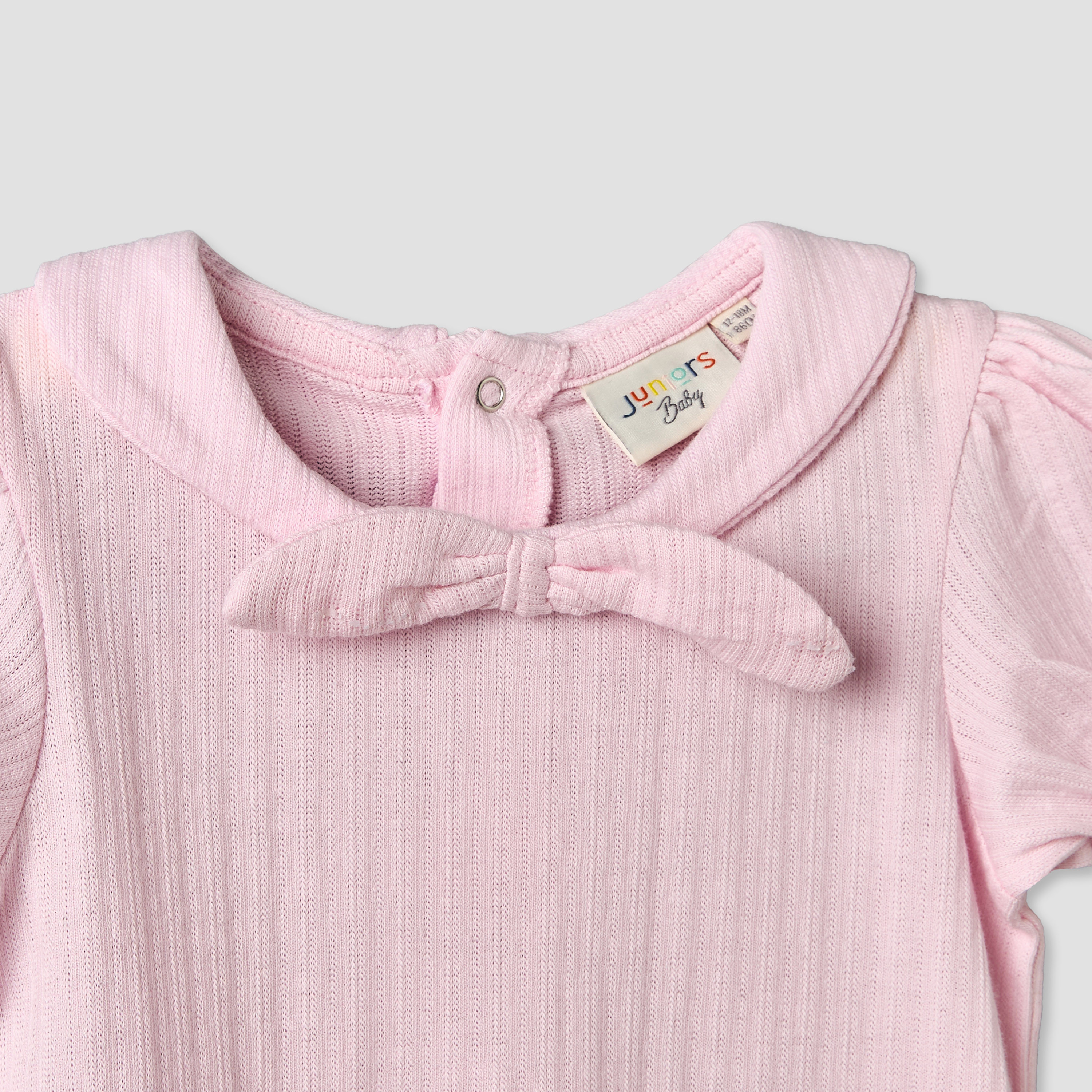 Pack of 3 Juniors Round Neck Short Sleeves T-shirt with Assorted Design-baby-girls-clothing-tshirts-image-7