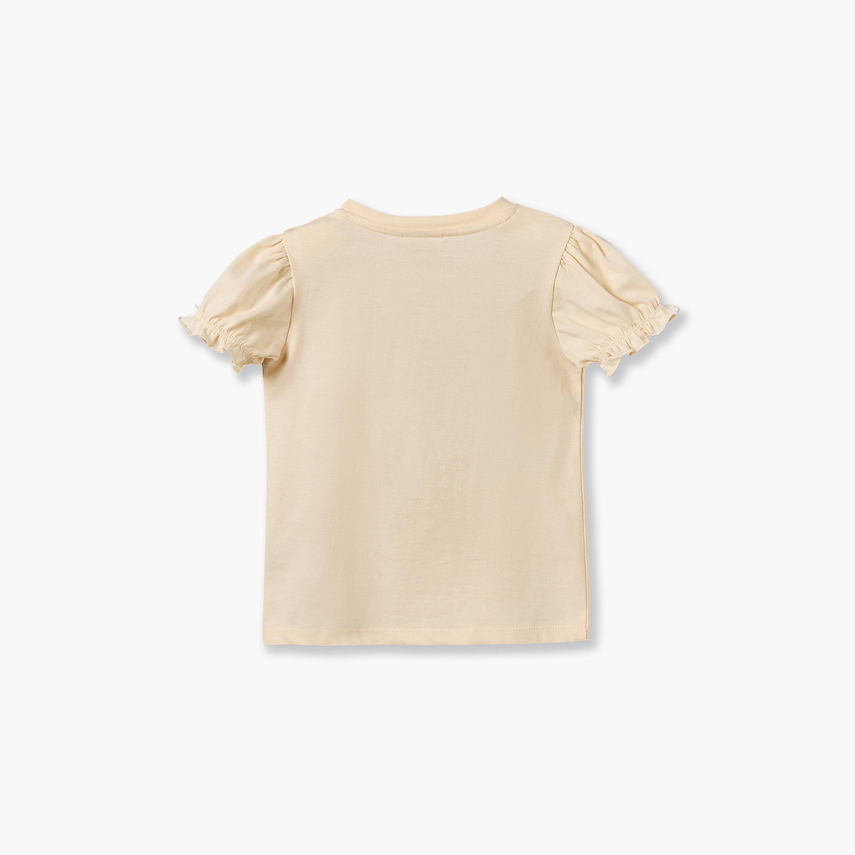 Juniors Crew Neck Short Sleeves T-shirt with Graphic Print-baby-girls-clothing-tshirts-image-2