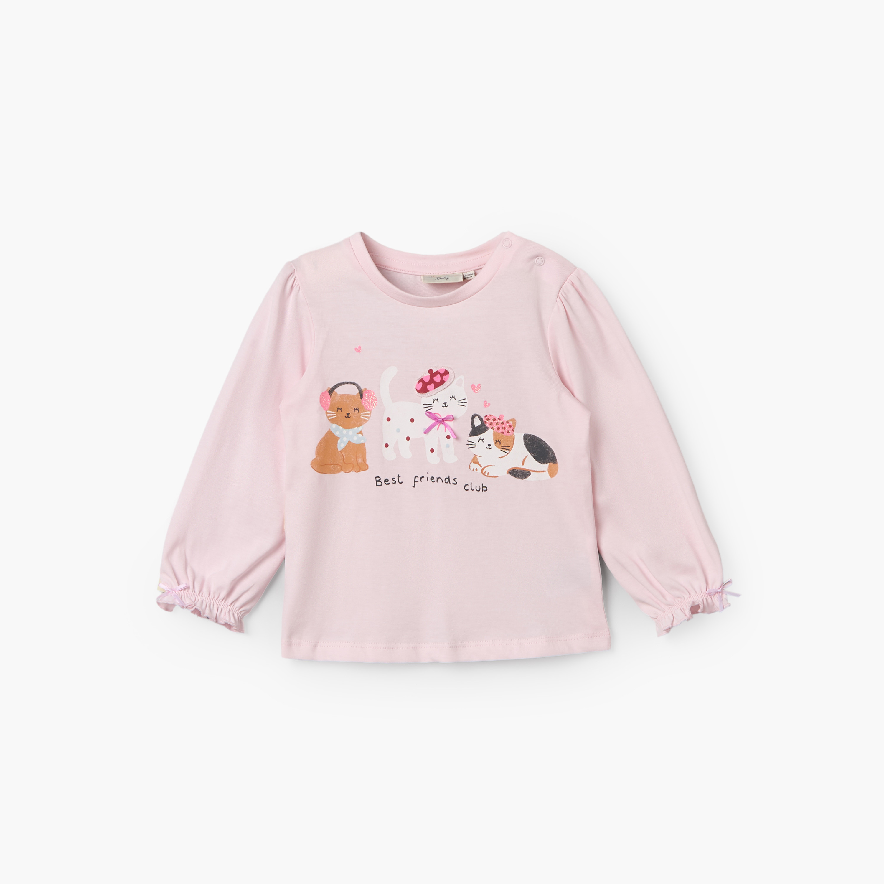 تيشيرت بياقة ضيقة وأكمام طويلة وطبعات من جونيورز-baby-girls-clothing-tshirts-image-2