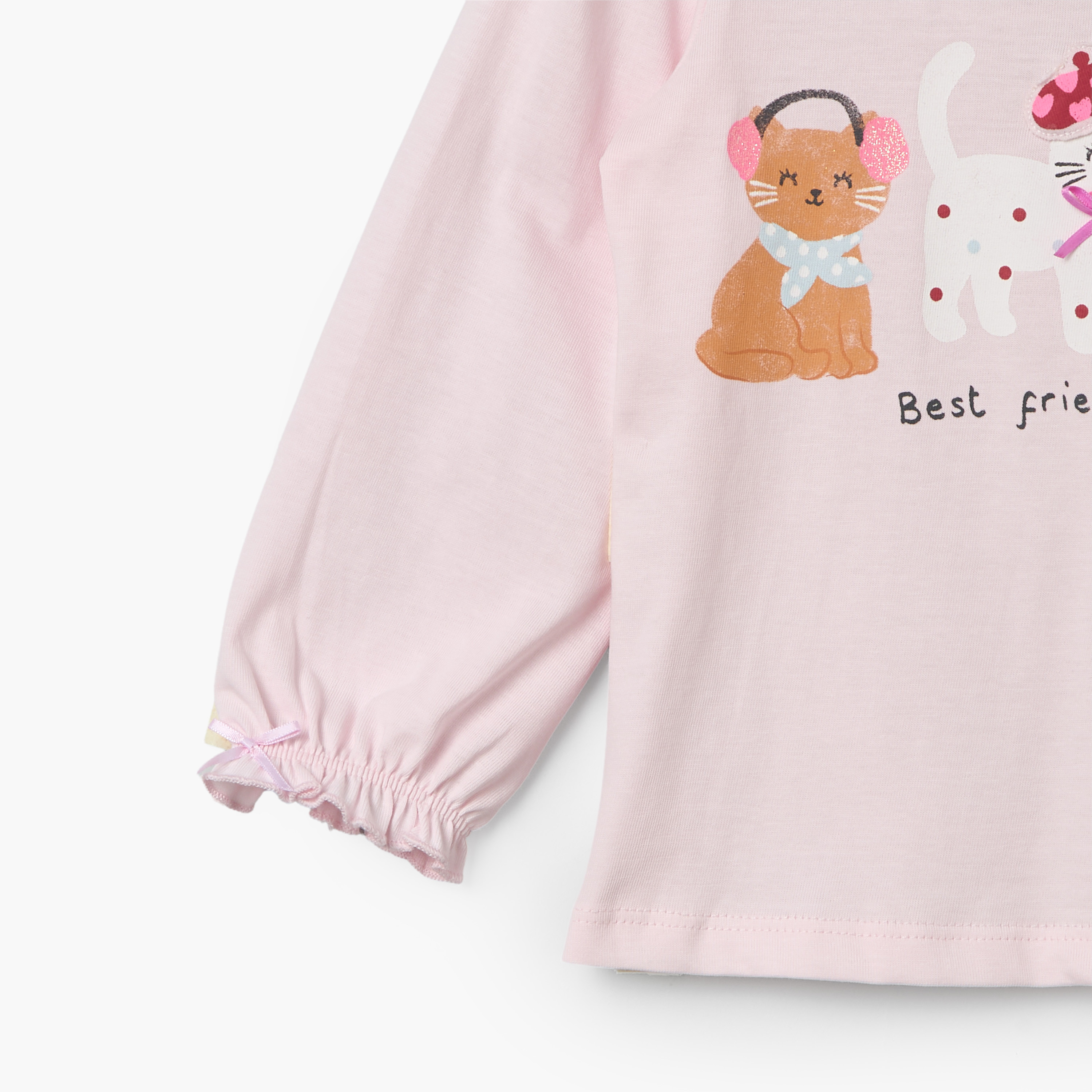 تيشيرت بياقة ضيقة وأكمام طويلة وطبعات من جونيورز-baby-girls-clothing-tshirts-image-5