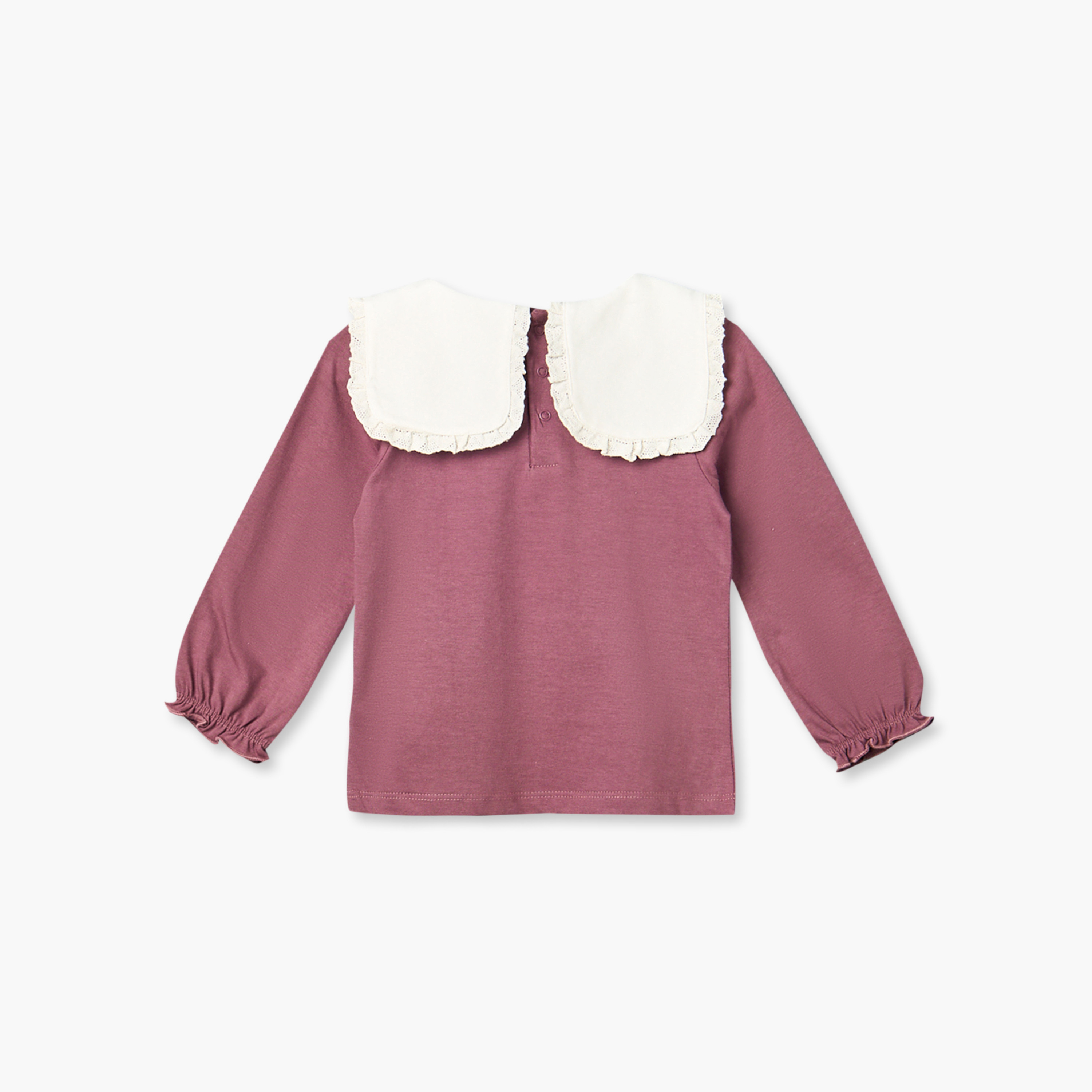 Pack of 2 Juniors Round Neck Long Sleeves Top with Floral Embroidery-baby-girls-clothing-tshirts-image-4
