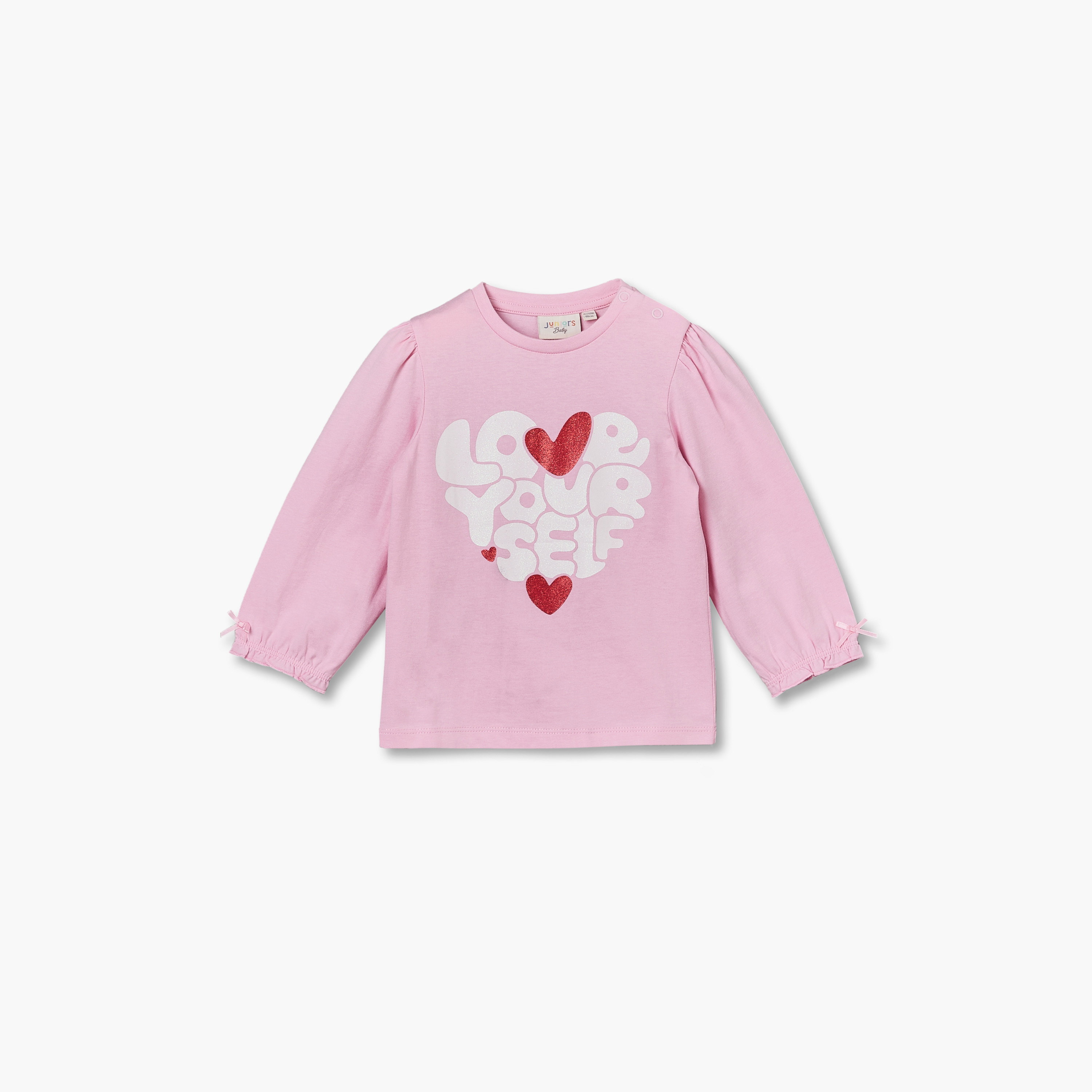 Juniors Round Neck Long Sleeves Top with Graphic Print-baby-girls-clothing-blousesandshirts-image-2