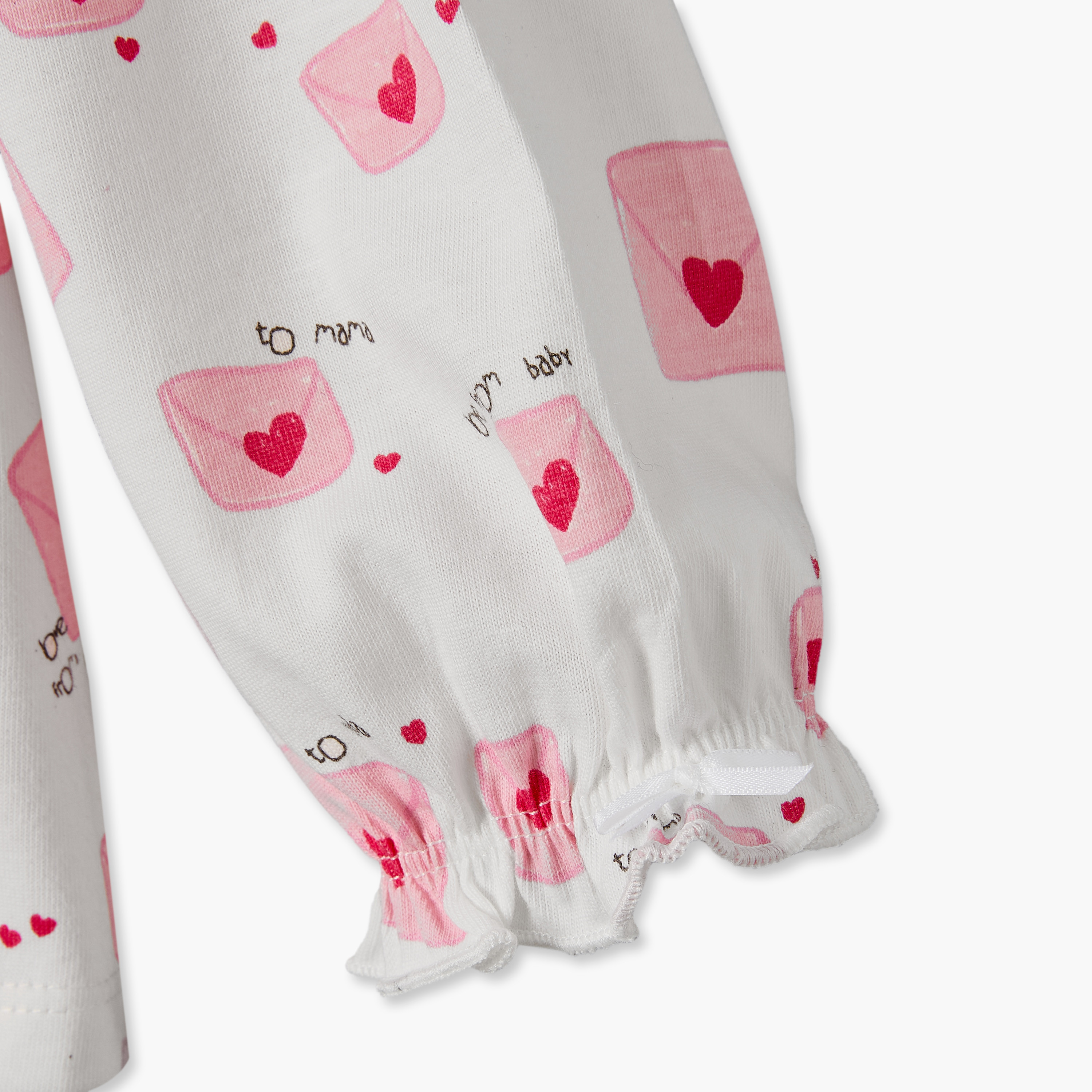 Juniors Crew Neck Long Sleeves T-shirt with Heart Print-baby-girls-clothing-tshirts-image-6