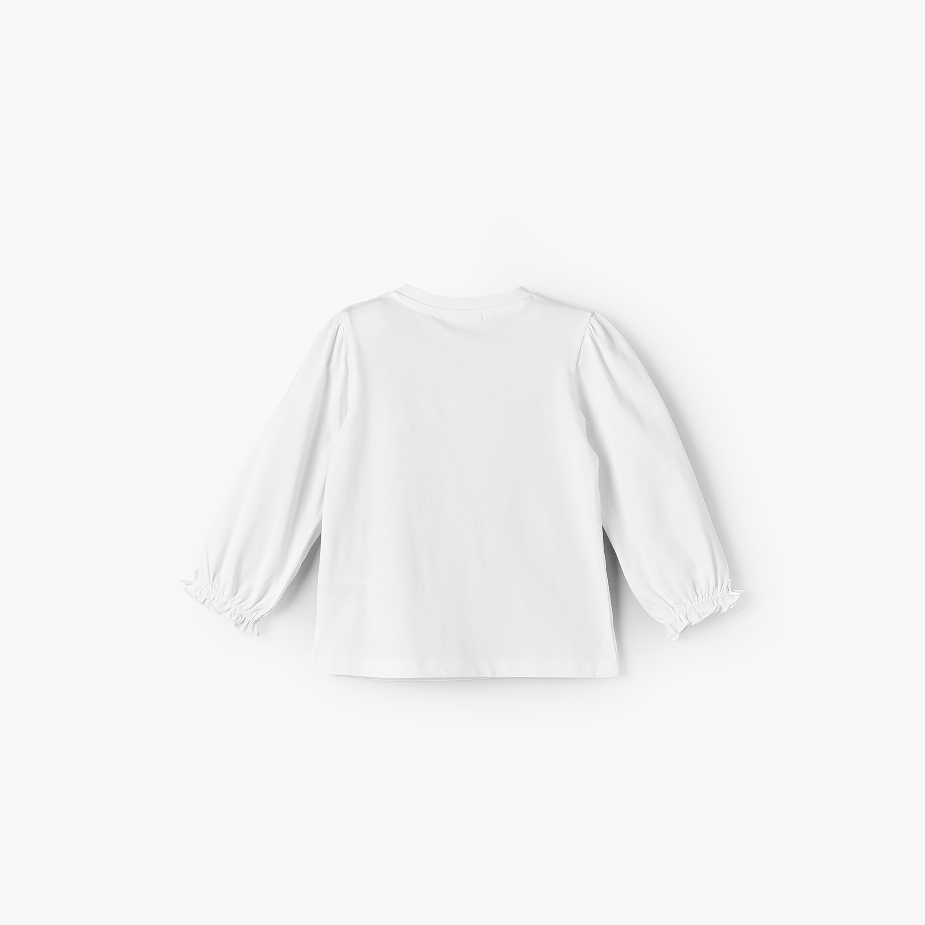 Juniors Crew Neck Long Sleeves T-shirt with Print-baby-girls-clothing-tshirts-image-3