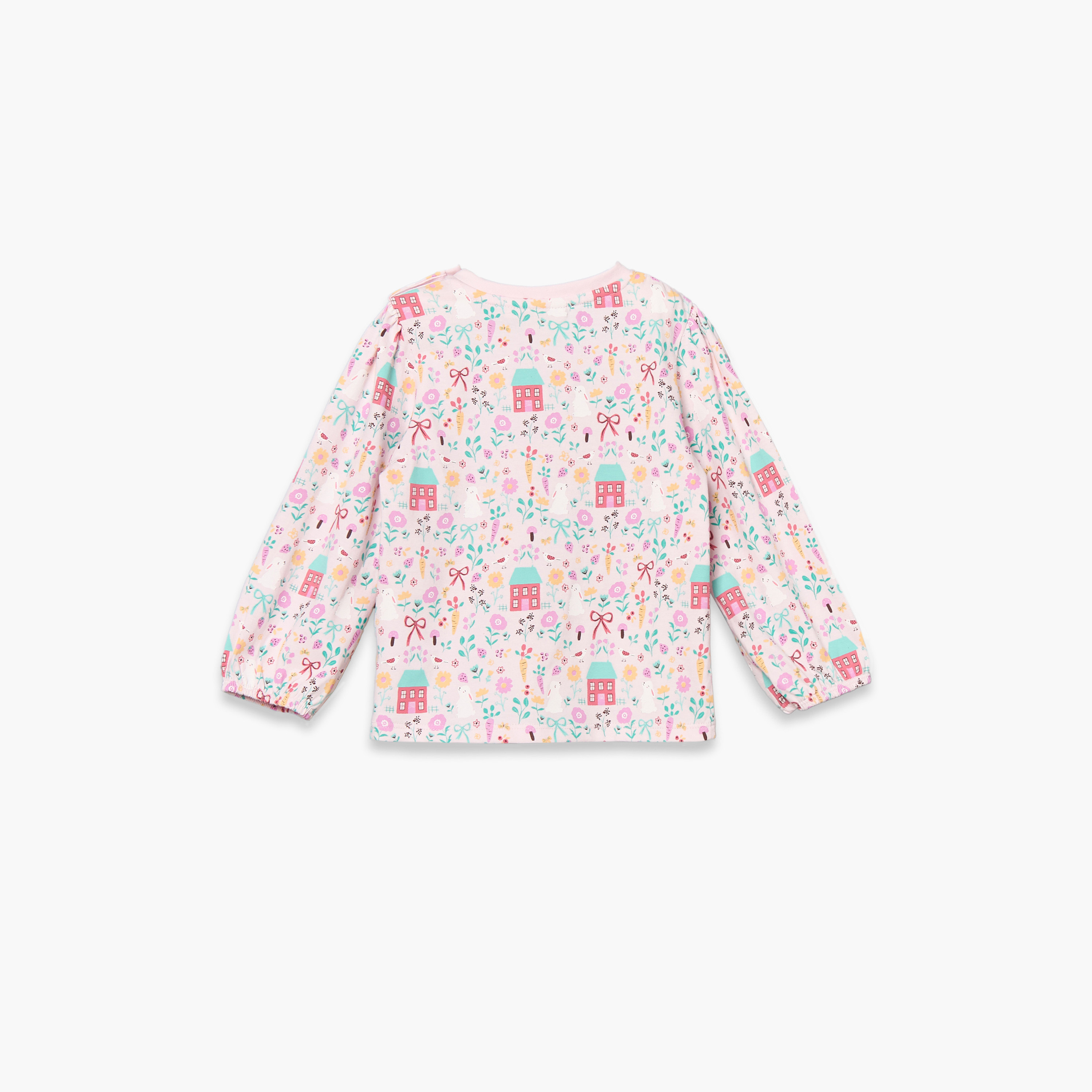 طقم تيشيرتات برقبة ضيقة وأكمام قصيرة وطبعات متنوعة من جونيورز - عبوة من 3 قطع-baby-girls-clothing-tshirts-image-6