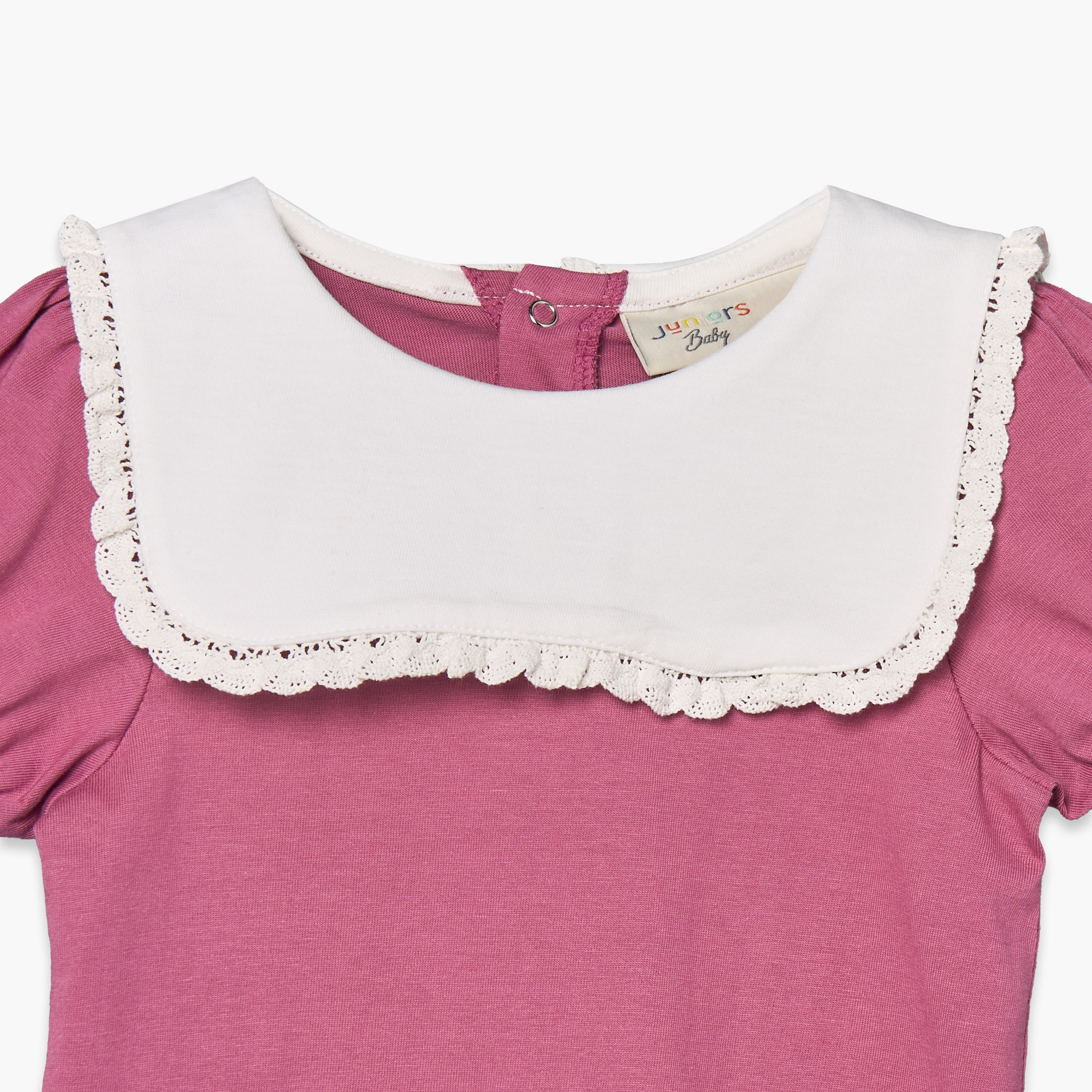 Pack of 2 Juniors Crew Neck Short Sleeves Top with Assorted Design-baby-girls-clothing-tshirts-image-3