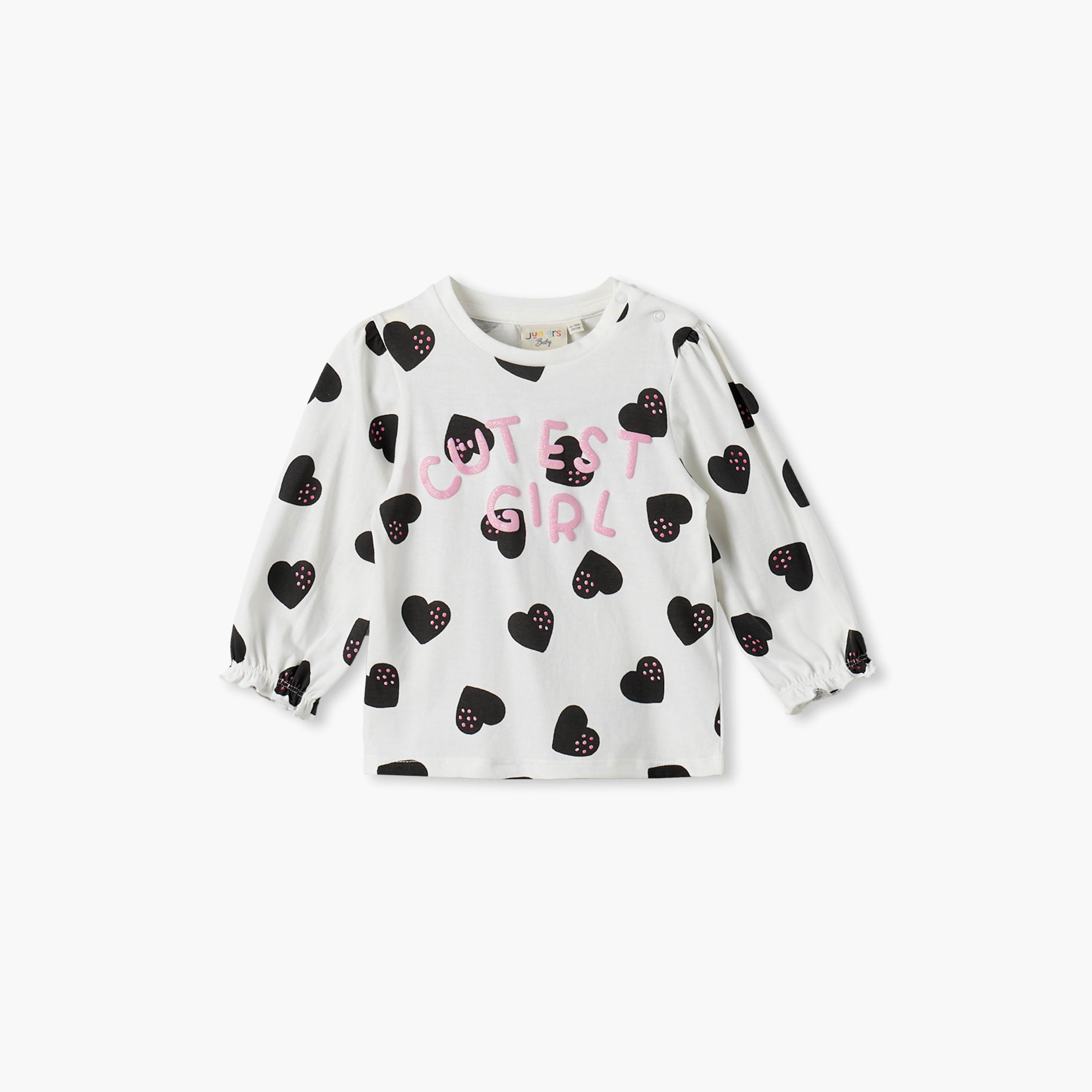 Pack of 2 Juniors Round Neck Long Sleeves Top with Assorted Design-baby-girls-clothing-tshirts-image-6