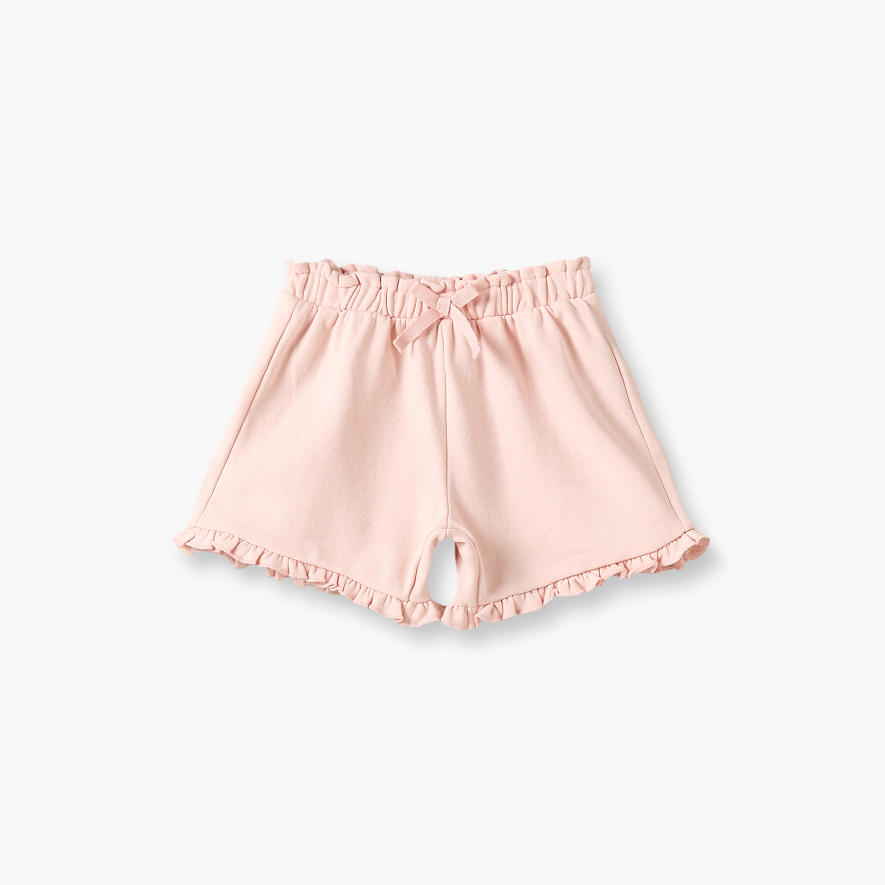 Juniors Above Knee Elasticated Waist Shorts with Ruffle Detail-baby-girls-clothing-bottoms-shorts-image-1