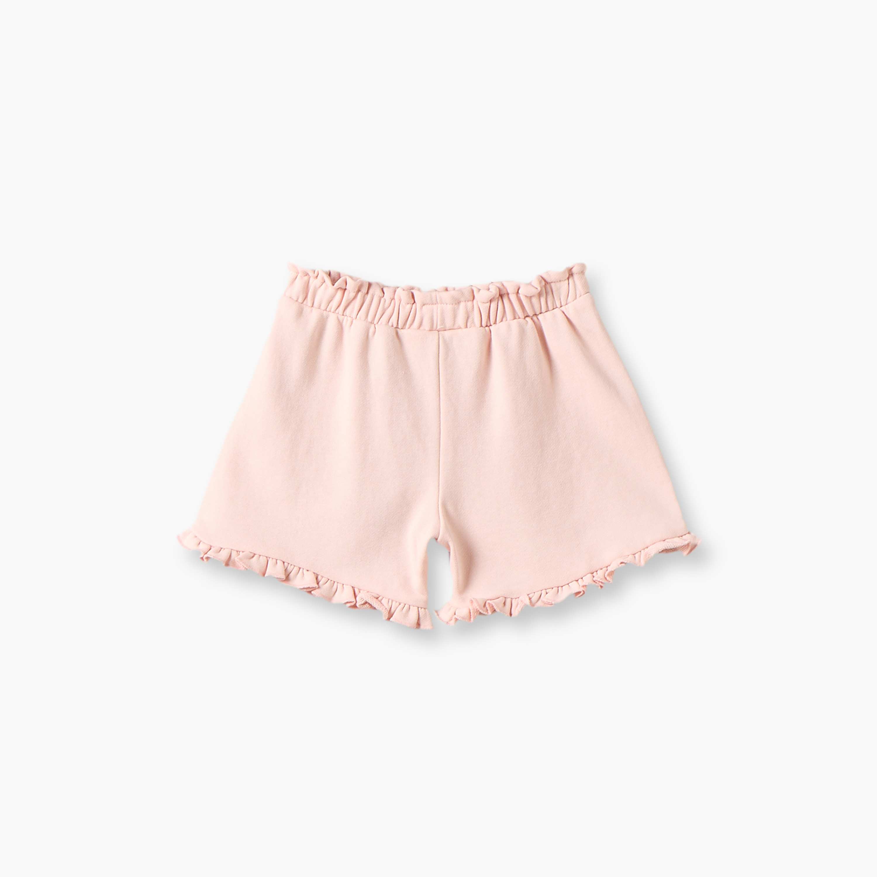 Juniors Above Knee Elasticated Waist Shorts with Ruffle Detail-baby-girls-clothing-bottoms-shorts-image-2