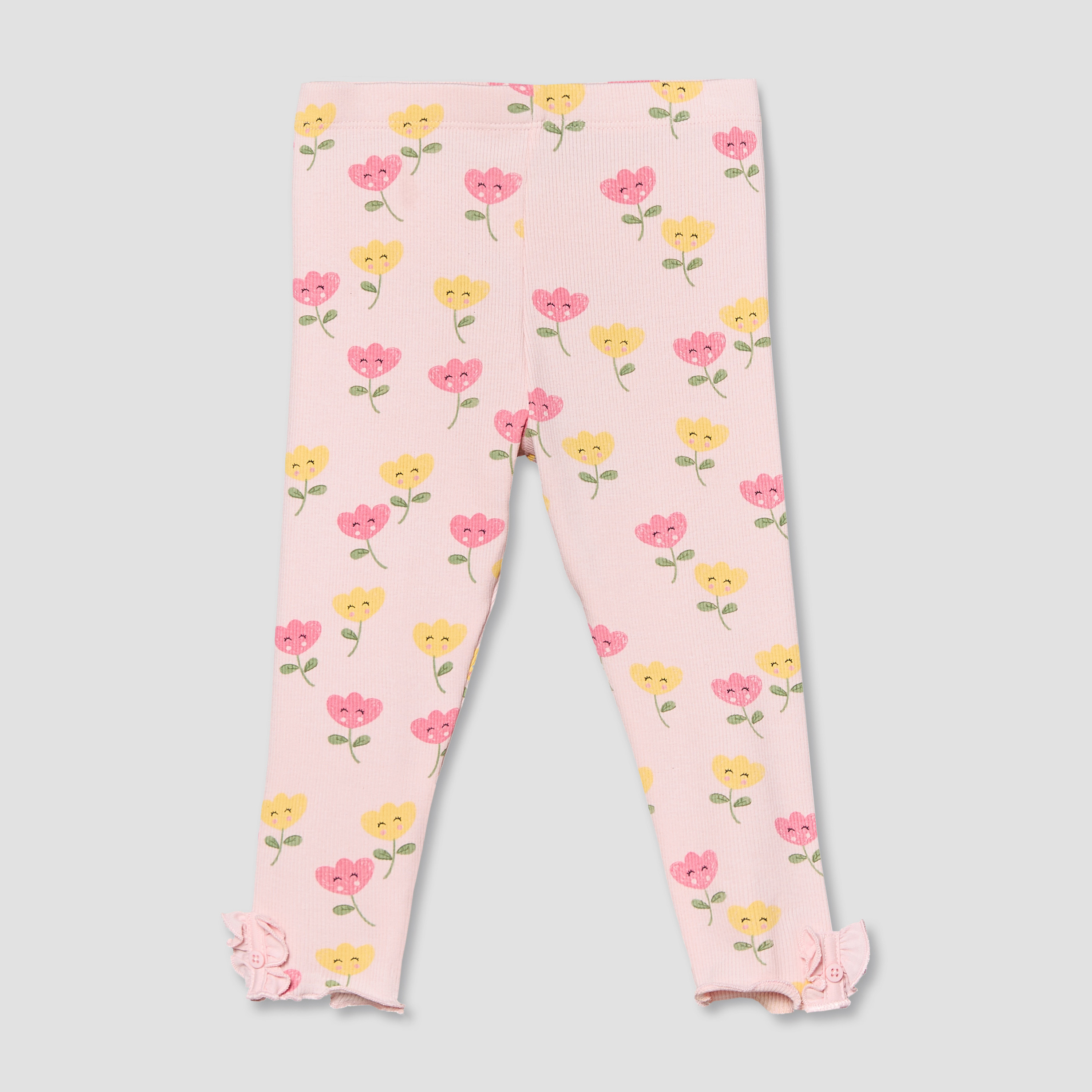 Juniors Leggings with Floral Print-baby-girls-clothing-bottoms-leggings-image-2