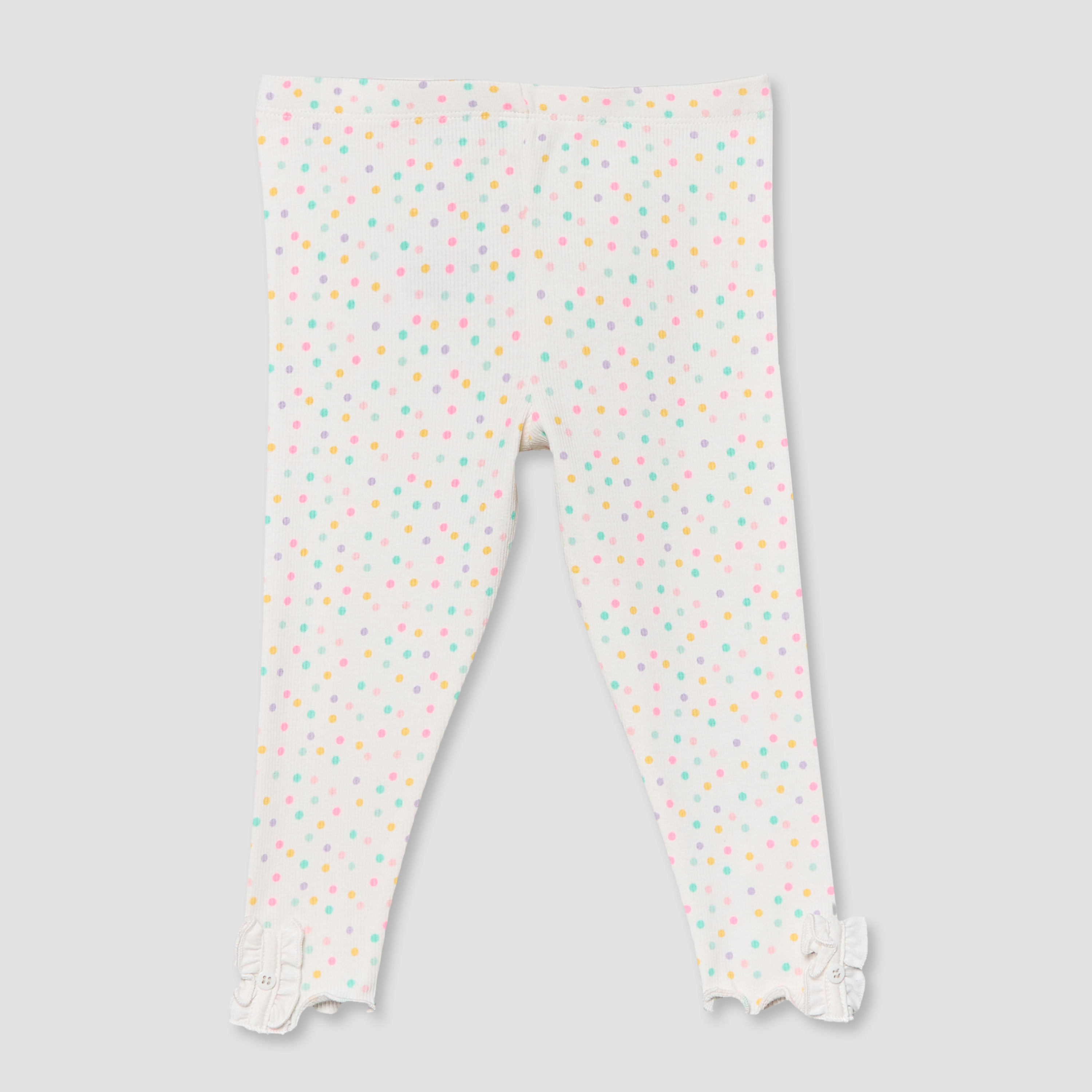Juniors Leggings with Polka Dot Print-baby-girls-clothing-bottoms-leggings-image-1
