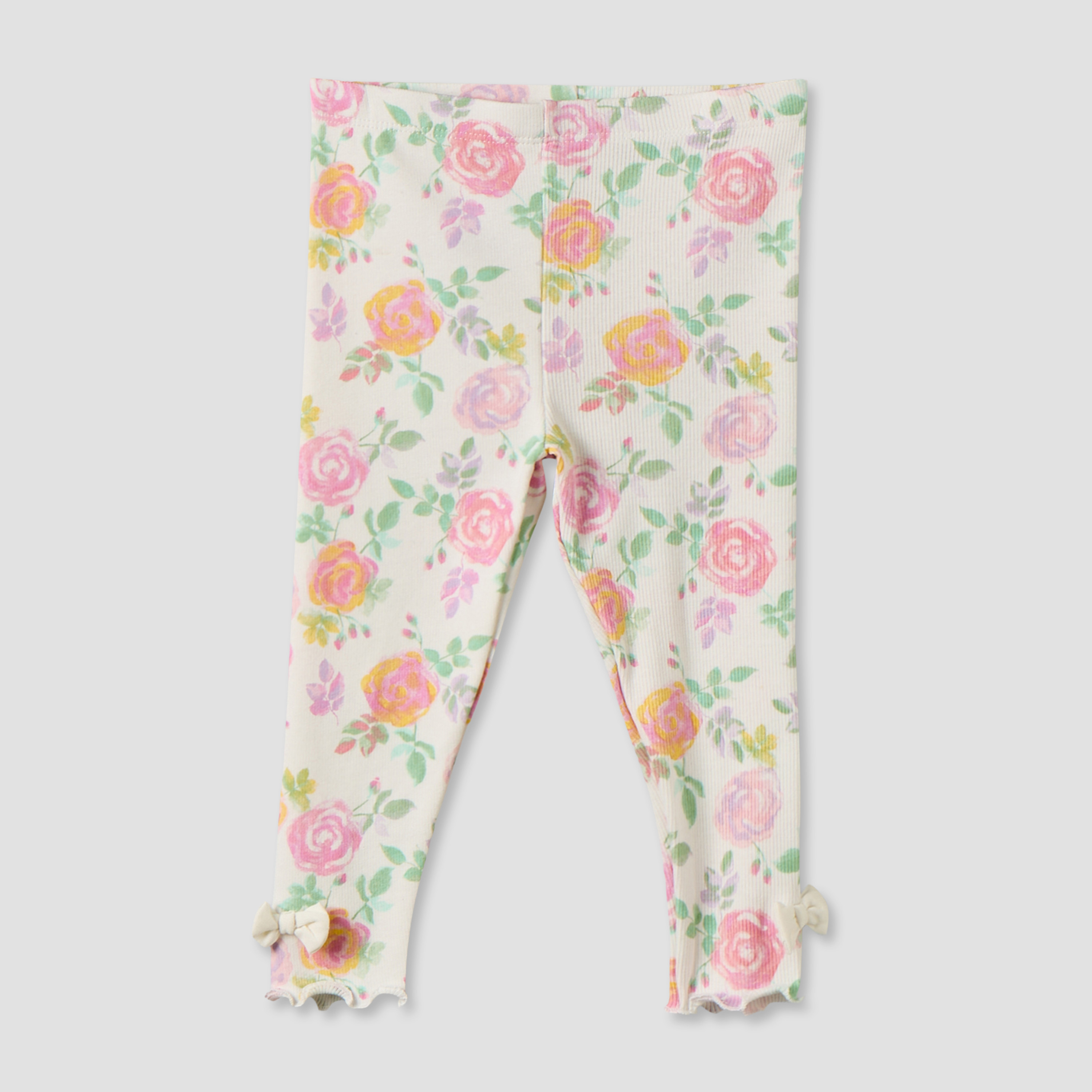 Pack of 2 Juniors Leggings with Lettuce Hem-baby-girls-clothing-bottoms-leggings-image-2