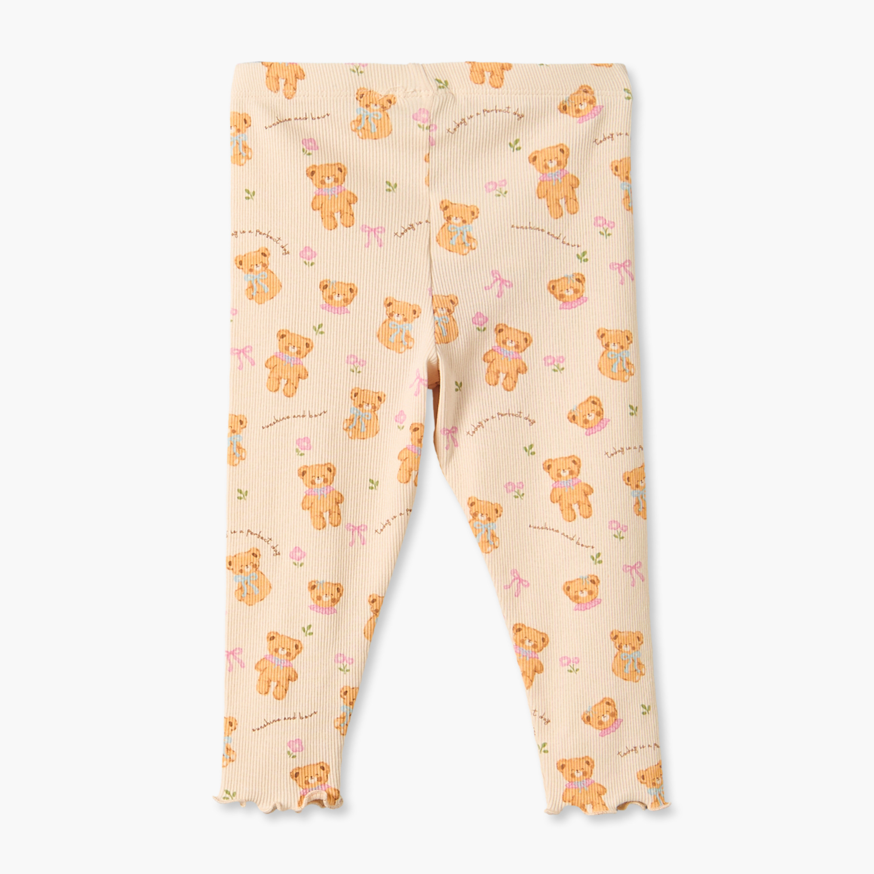Pack of 2 Juniors Leggings with Lettuce Hem-baby-girls-clothing-bottoms-leggings-image-3