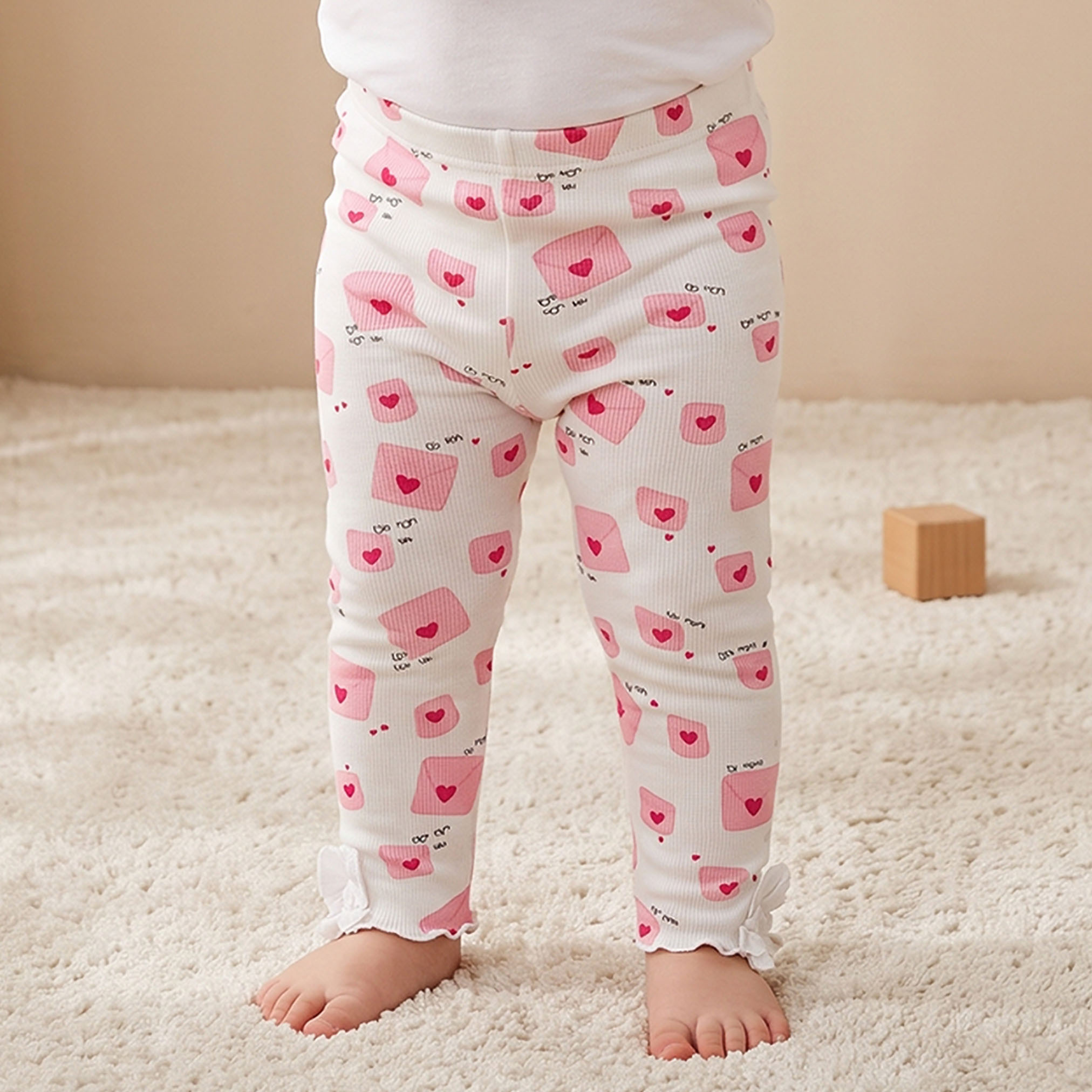 Juniors Leggings with Heart Print-baby-girls-clothing-bottoms-leggings-image-1