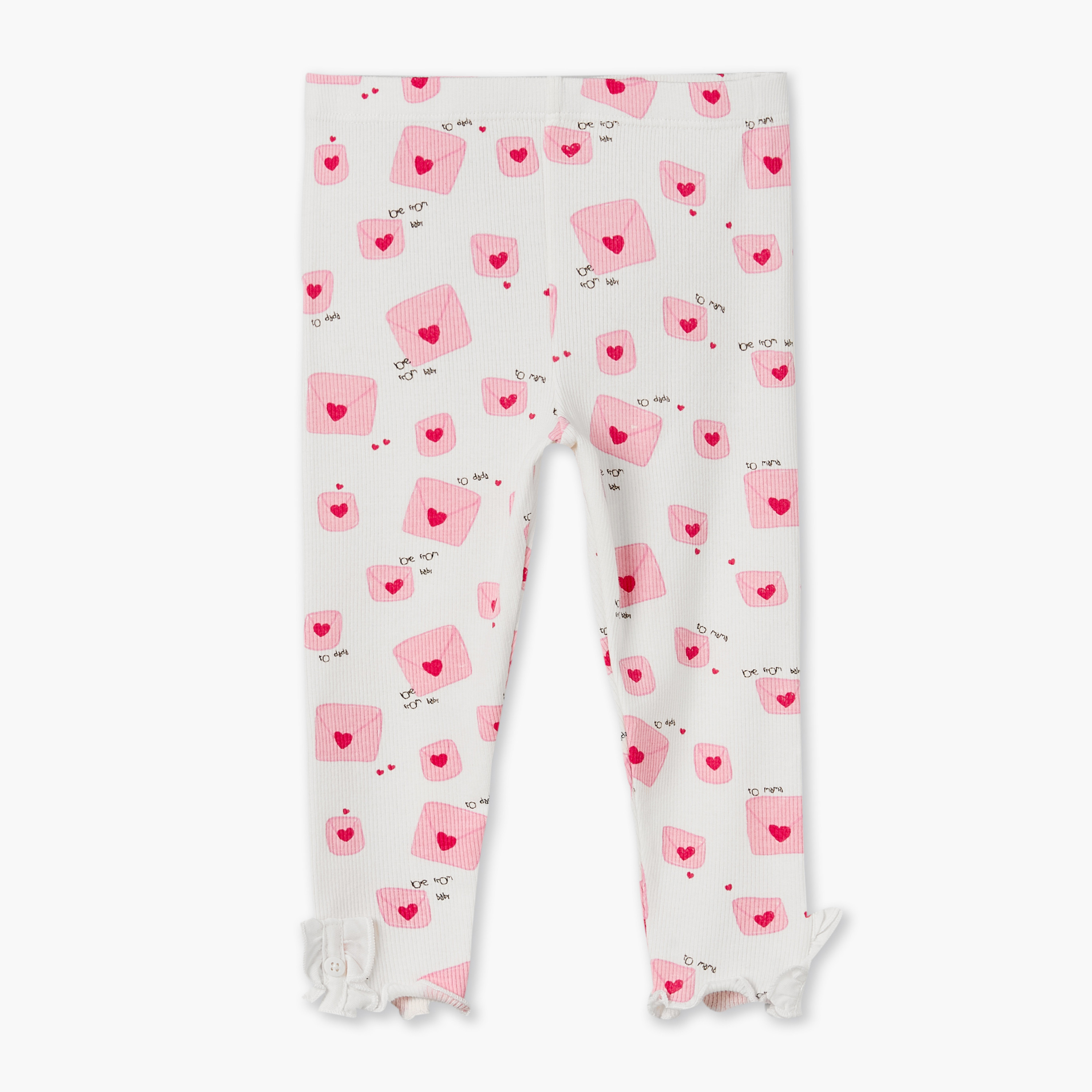 Juniors Leggings with Heart Print-baby-girls-clothing-bottoms-leggings-image-2