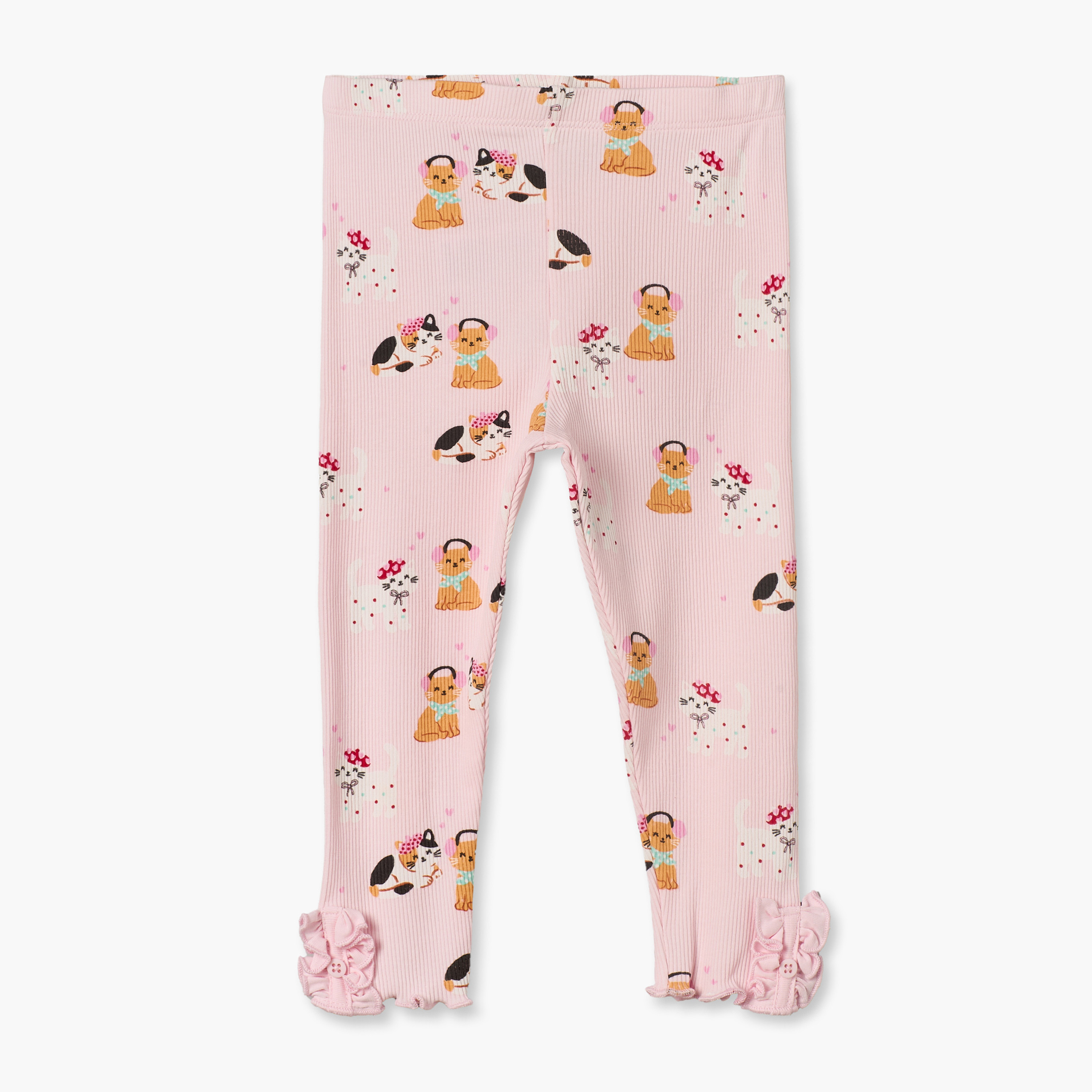 Juniors Leggings with Cat Print-baby-girls-clothing-bottoms-leggings-image-2